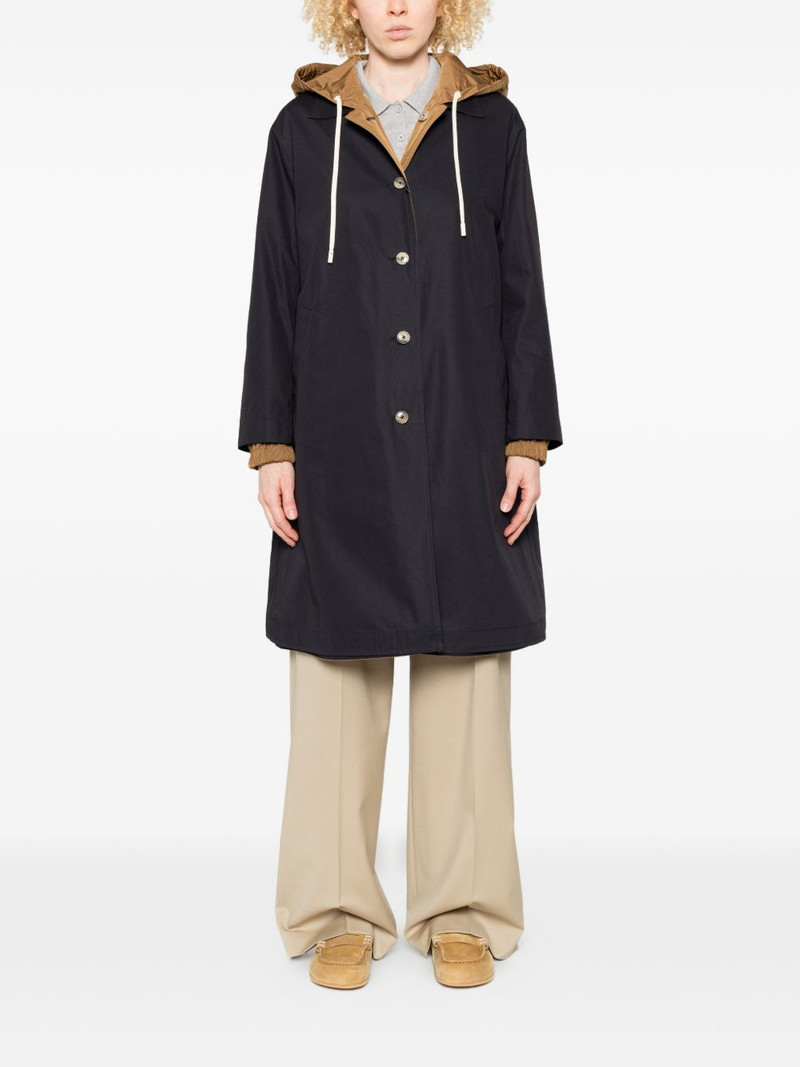 Herno buttoned hooded coat outlook