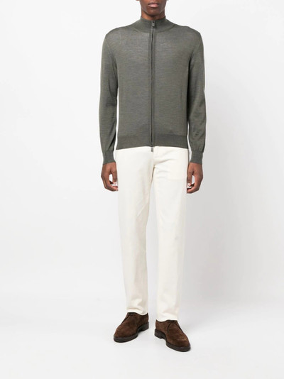 Canali merino-wool zip-up jumper outlook