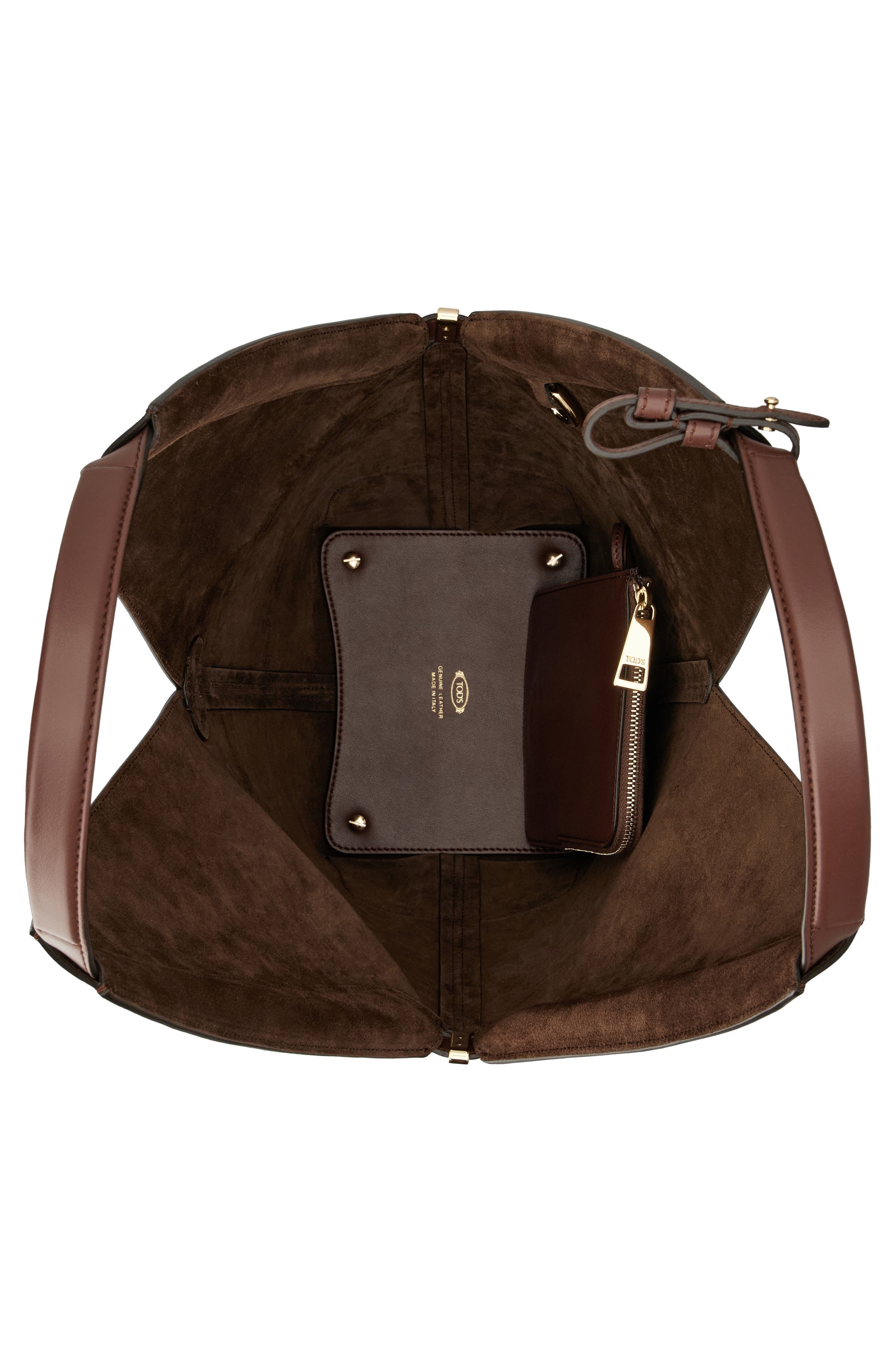 Tod's Small Sacca Leather Bucket Bag in Mogano at Nordstrom - 3