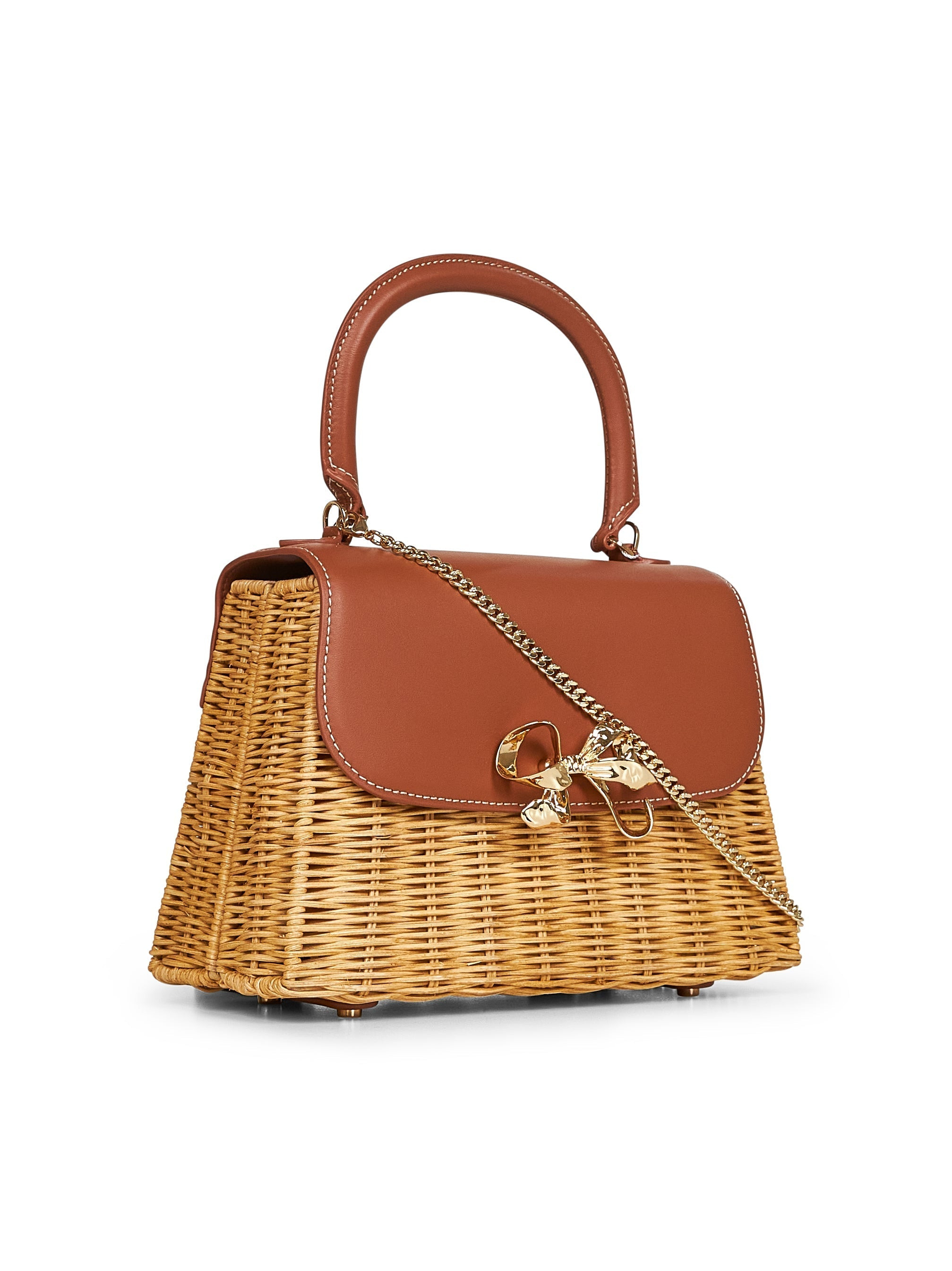 Self Portrait Women Beige Mini Bow Handbag - 2