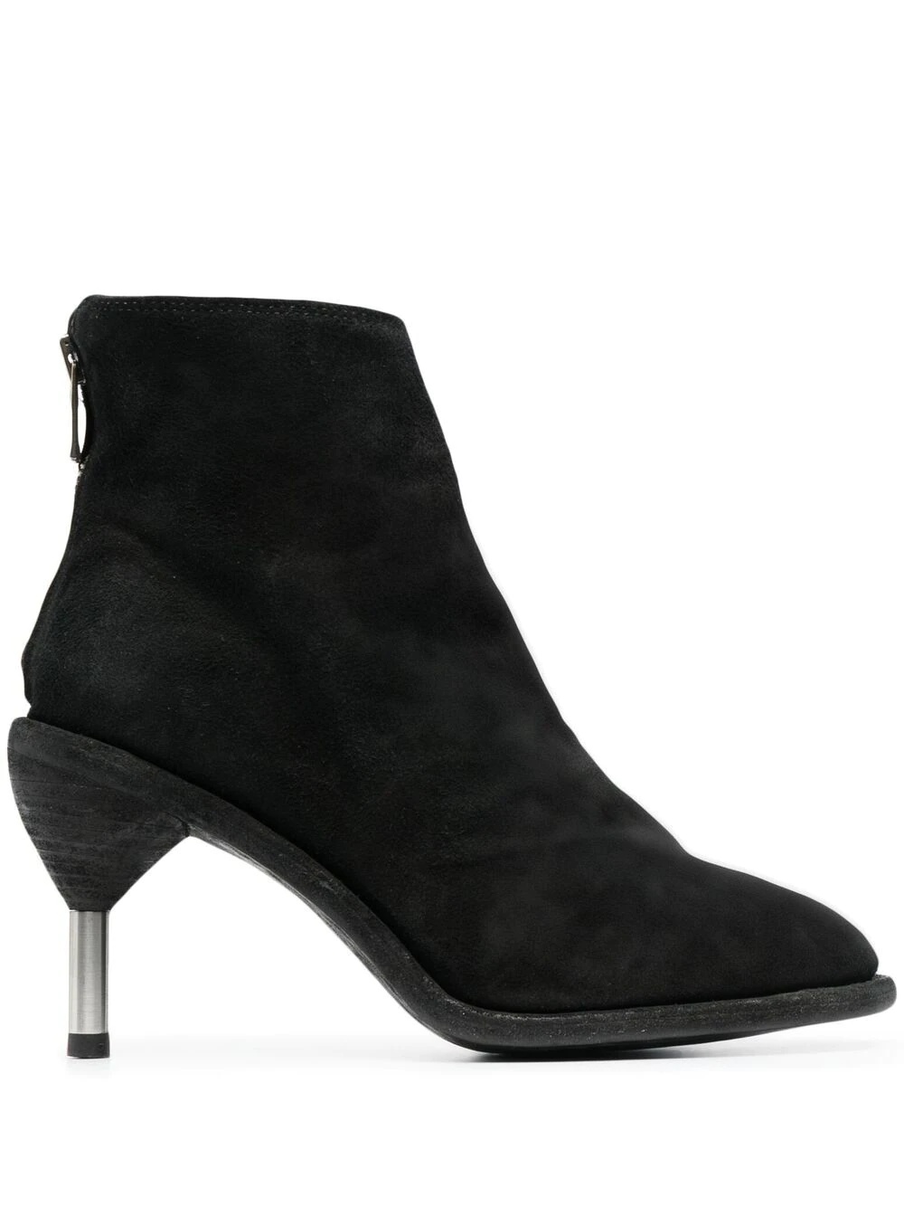 metal-heel suede boots - 1