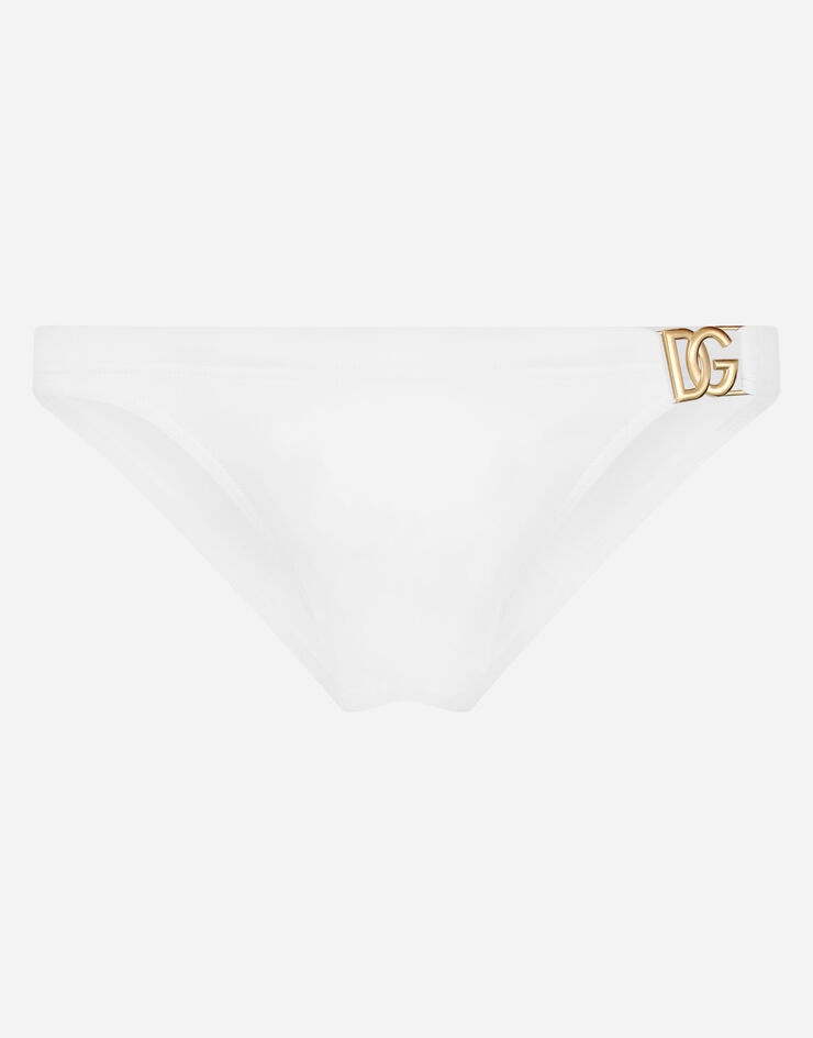 Swim briefs with DG logo buckle - 1