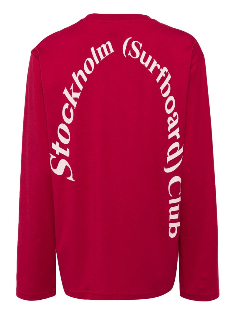 Stockholm Surfboard Club logo-print organic cotton T-shirt outlook