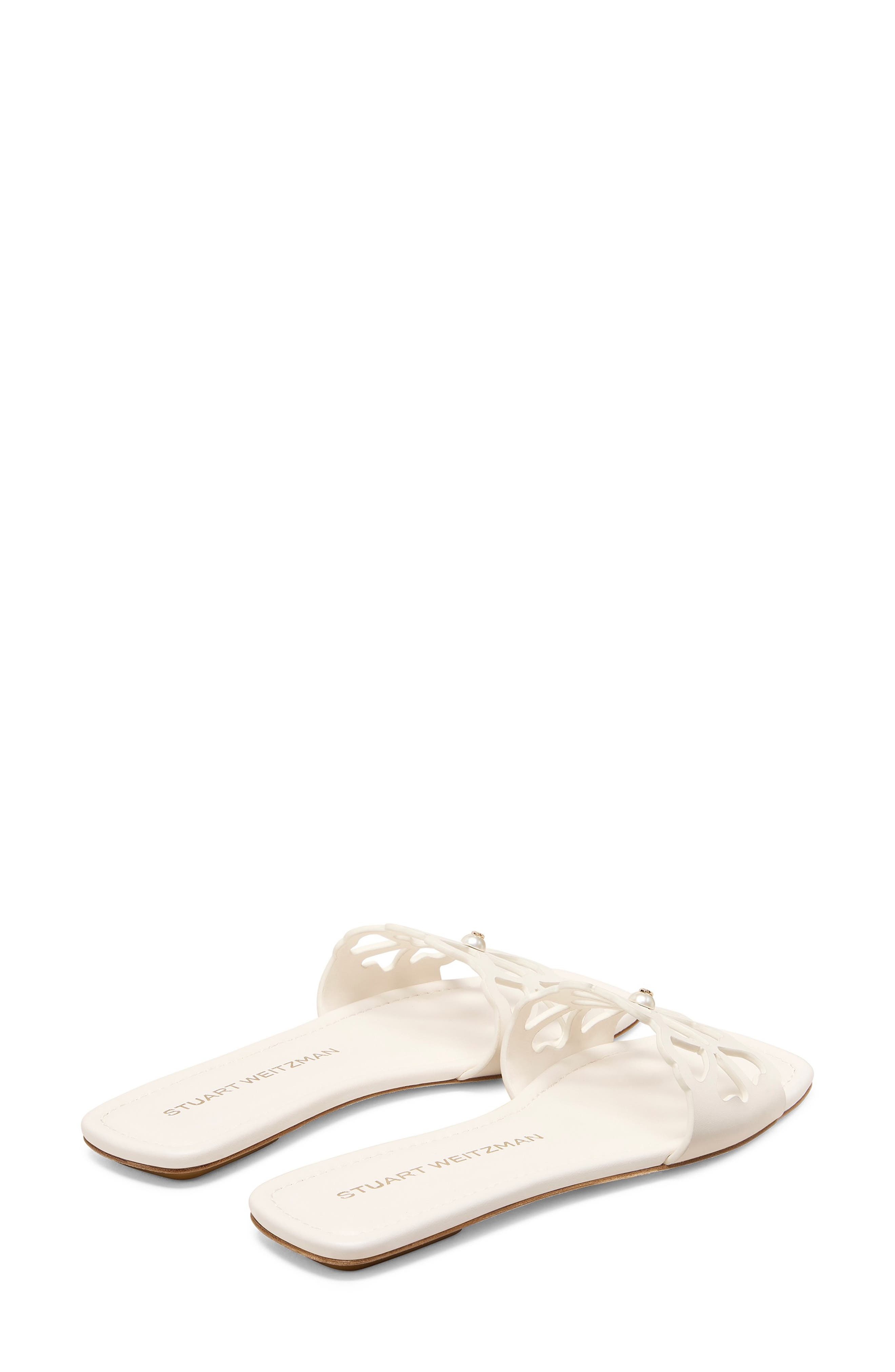 Stuart Weitzman Jasmine Cutout Slide Sandal in Cream at Nordstrom - 2