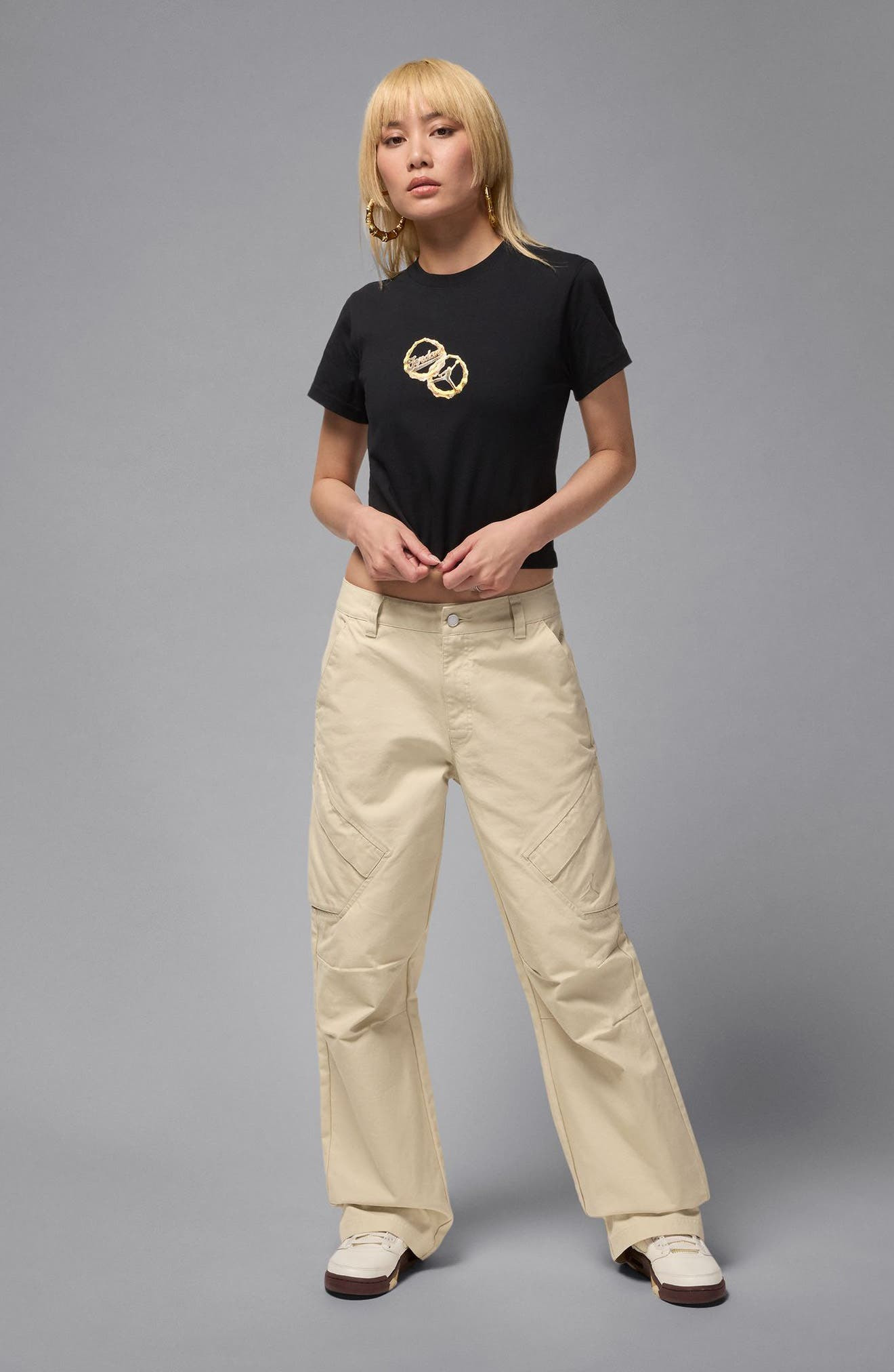 Jordan Brooklyn Puffy Graphic Tee in Black/White at Nordstrom - 6