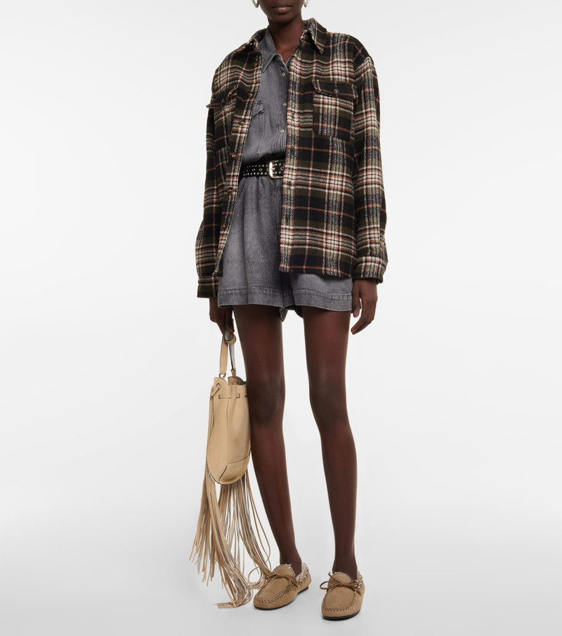 Isabel Marant Étoile Ebbaz checked shirt jacket outlook