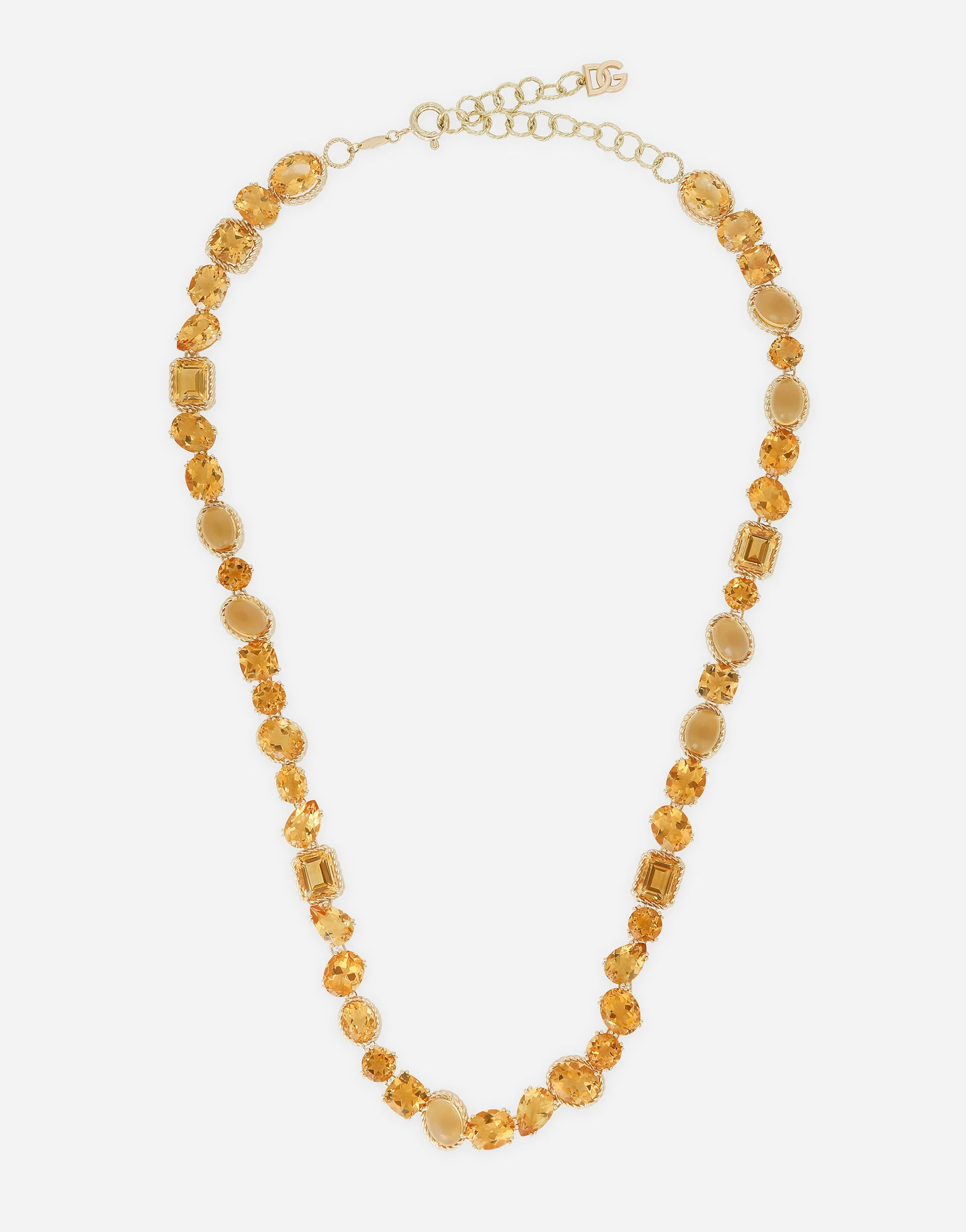 Rainbow Monochrome Necklace 18-carat yellow gold and citrines - 1