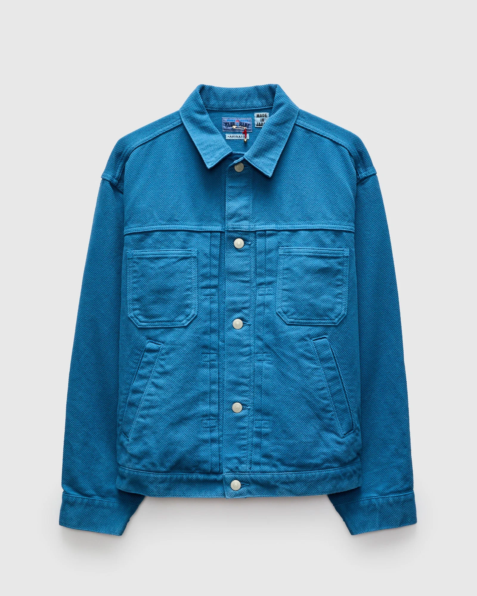 Sashiko Trucker Jacket in Blue Indigo - 1
