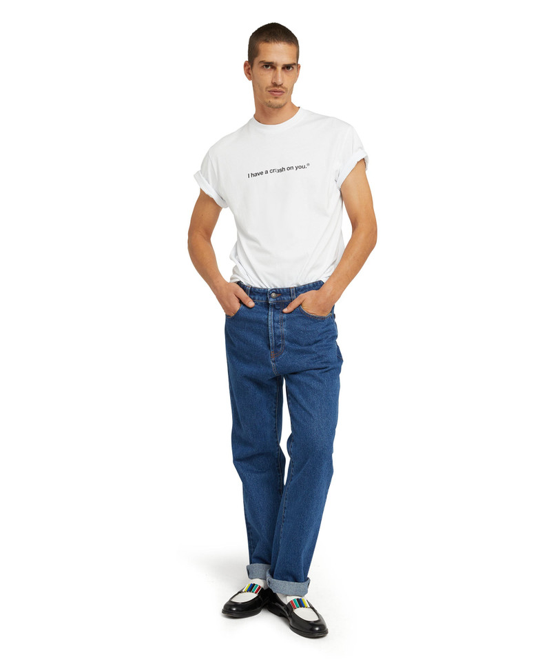 Cotton T-shirt with Crash quote 5