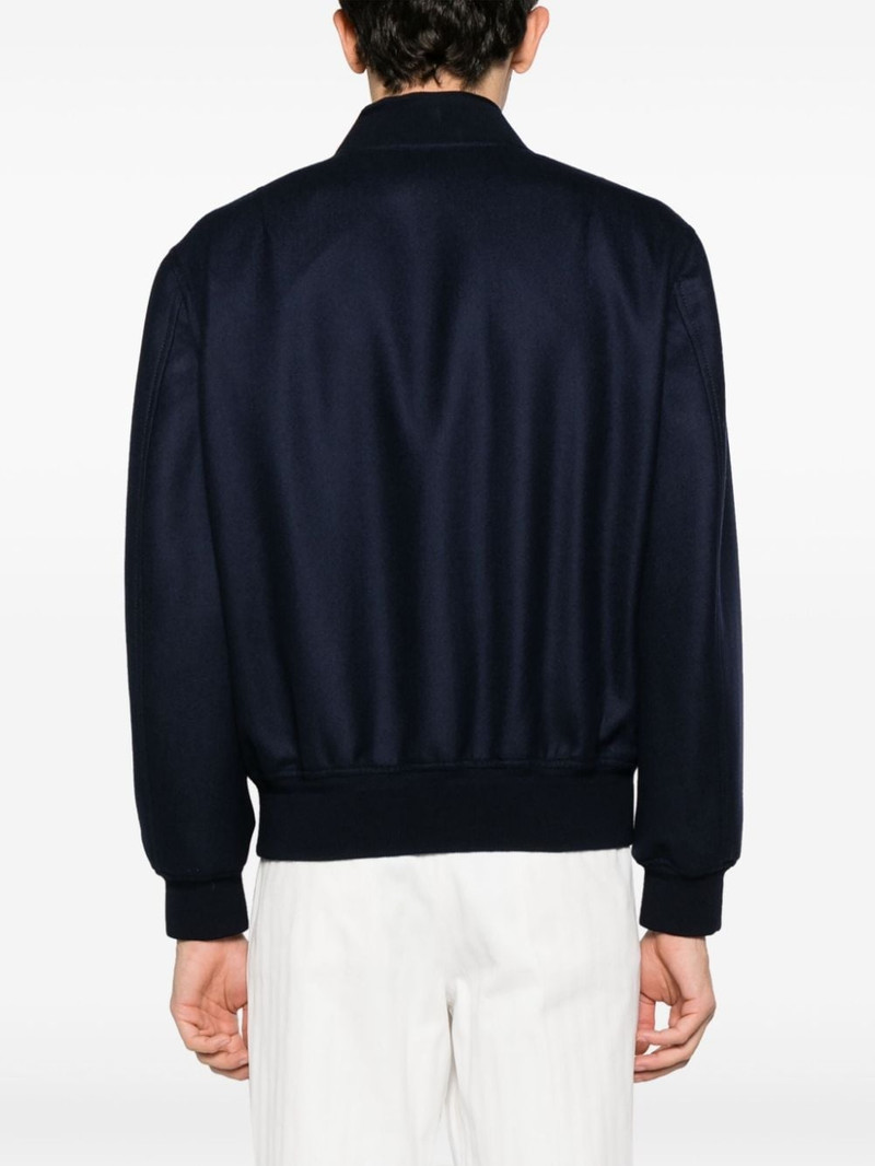 brushed-effect twill bomber jacket 4