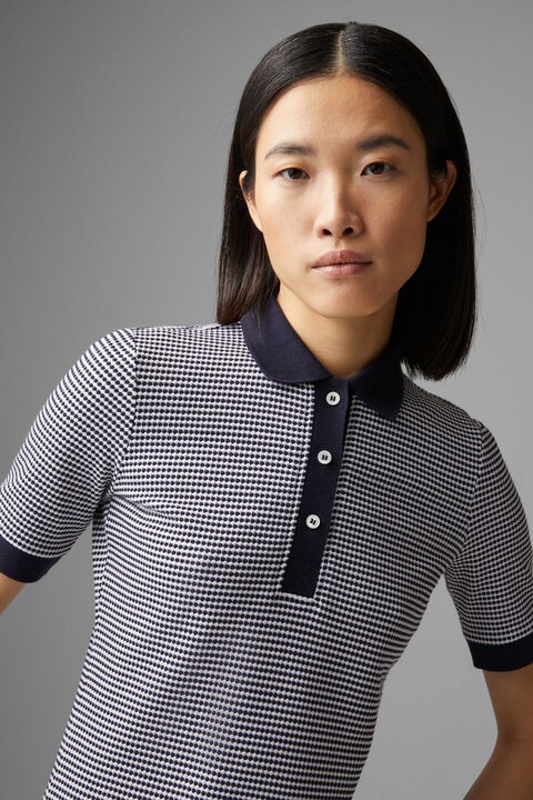 Wendy Polo shirt in Navy blue/Off-white - 4