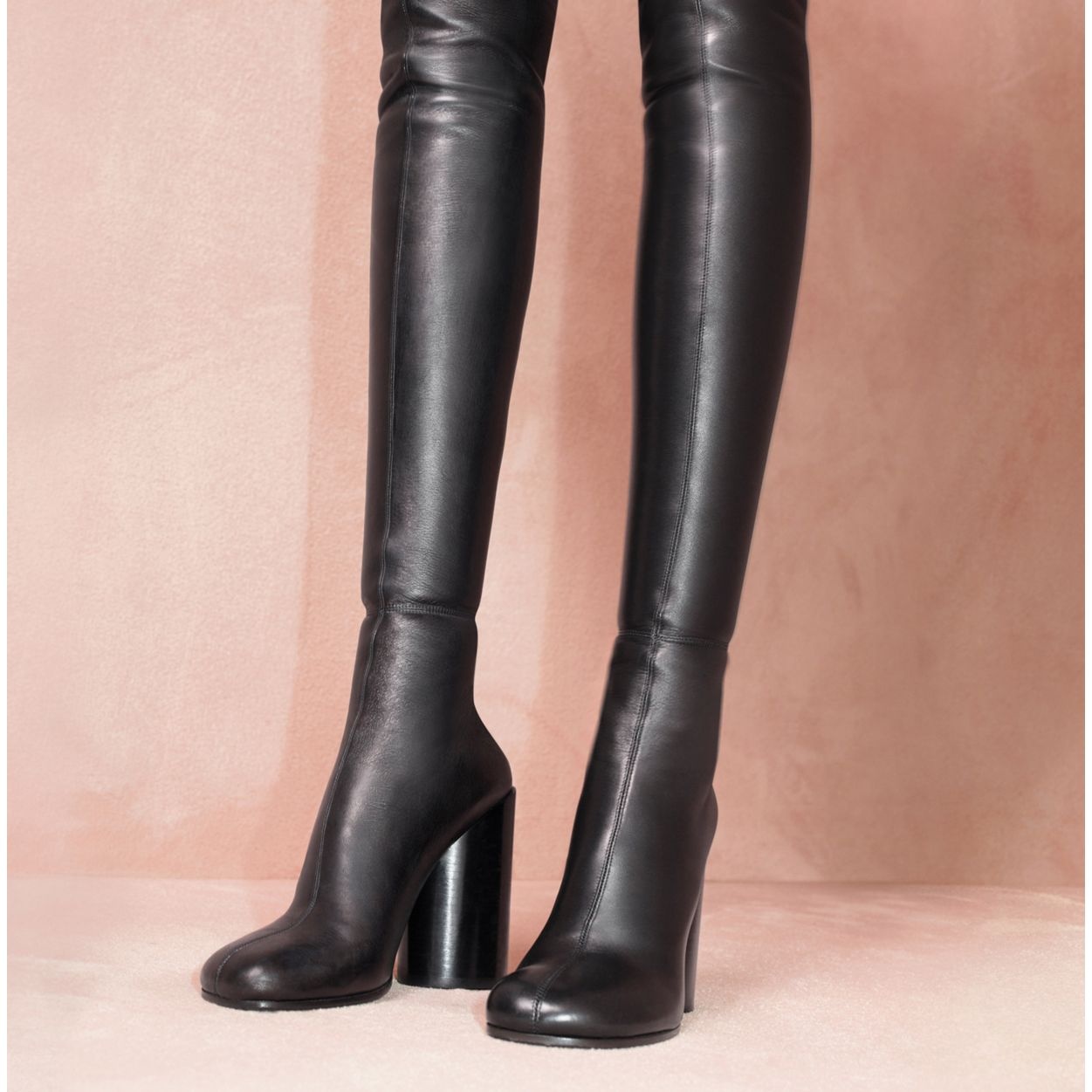 Burberry Leather Over the knee Sock Boots REVERSIBLE