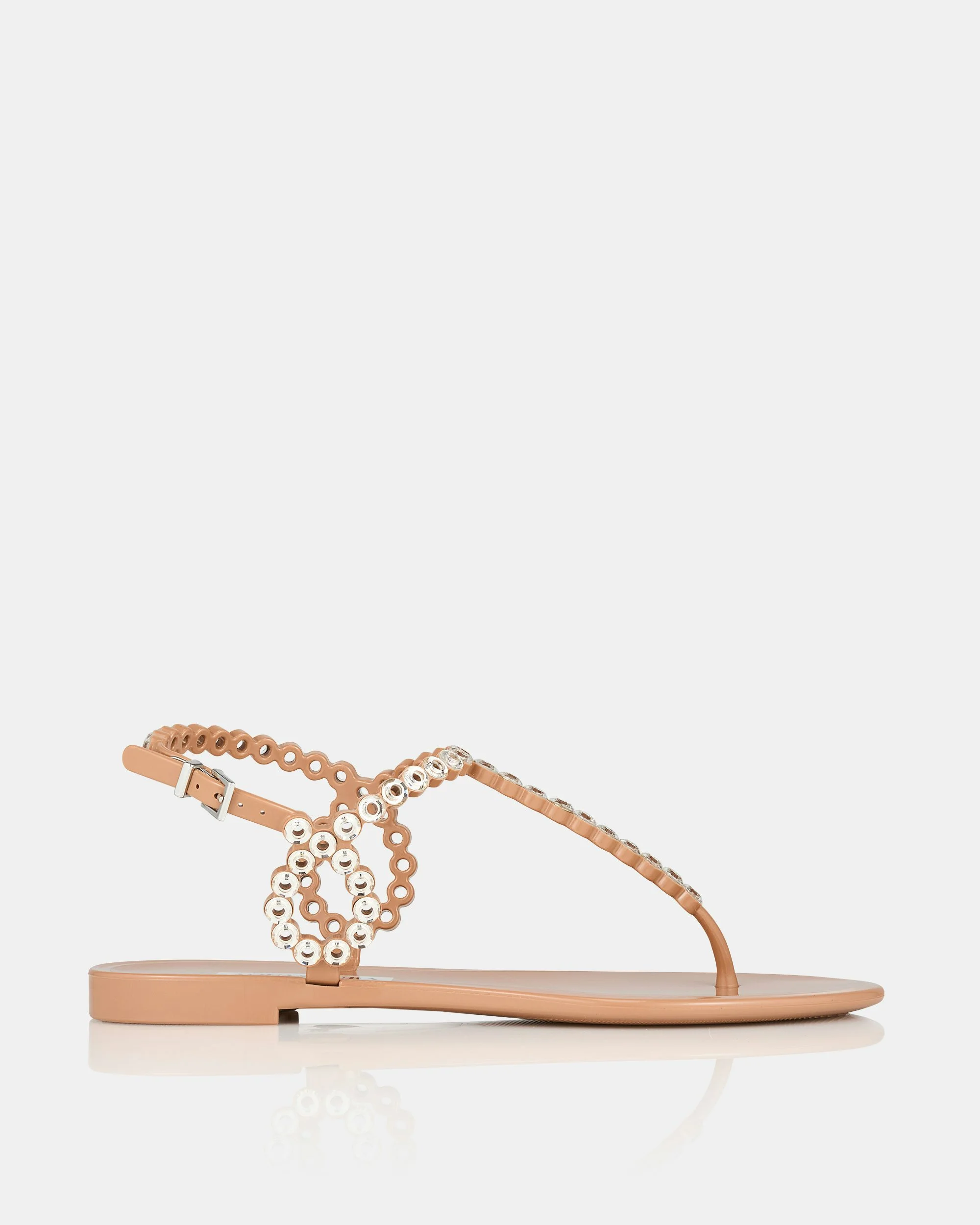 Almost Bare Crystal Jelly Sandal Flat - 1