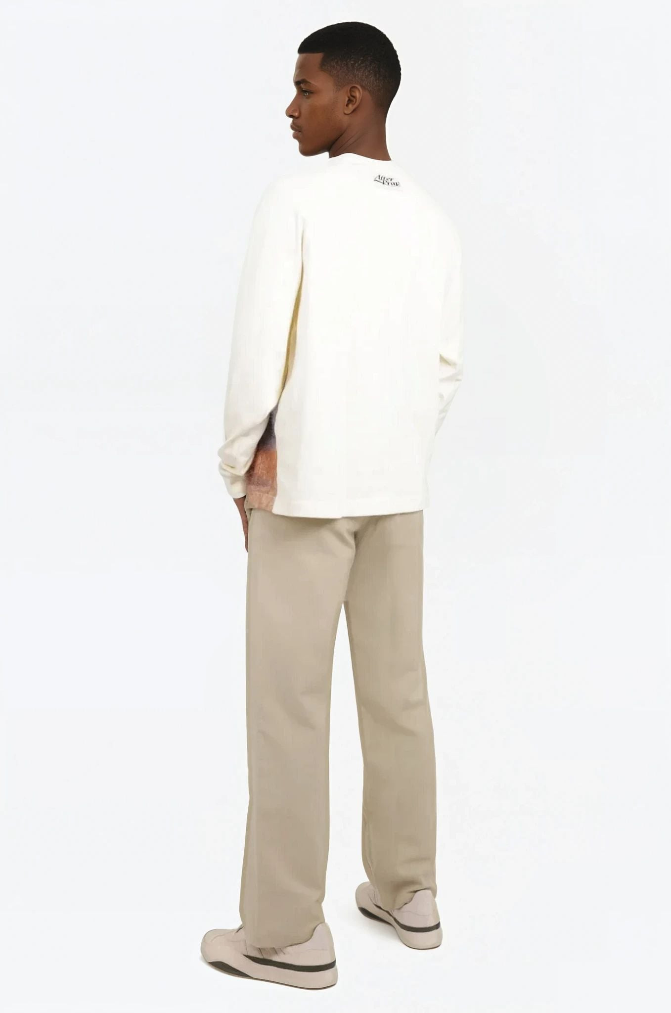 BELTED DOUBLE KNEE STRAIGHT PANT | BEIGE - 4
