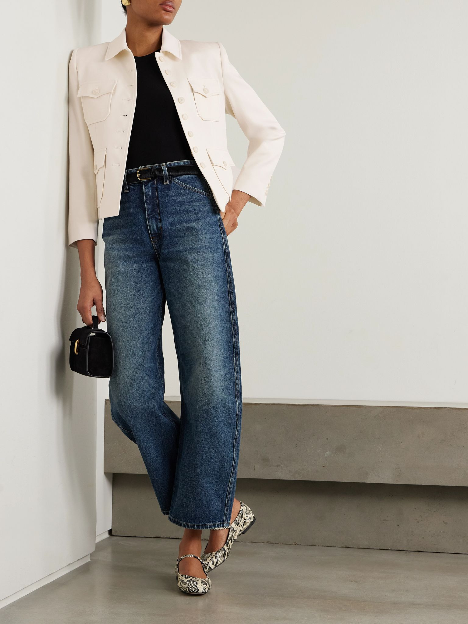 Jamison wool-twill jacket Ecru - 2