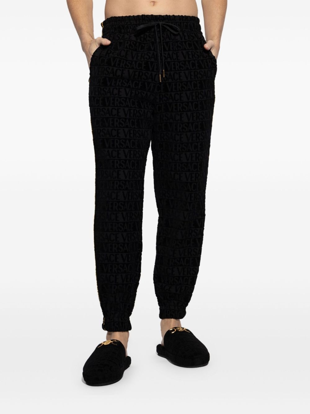 logo-jacquard track pants - 2