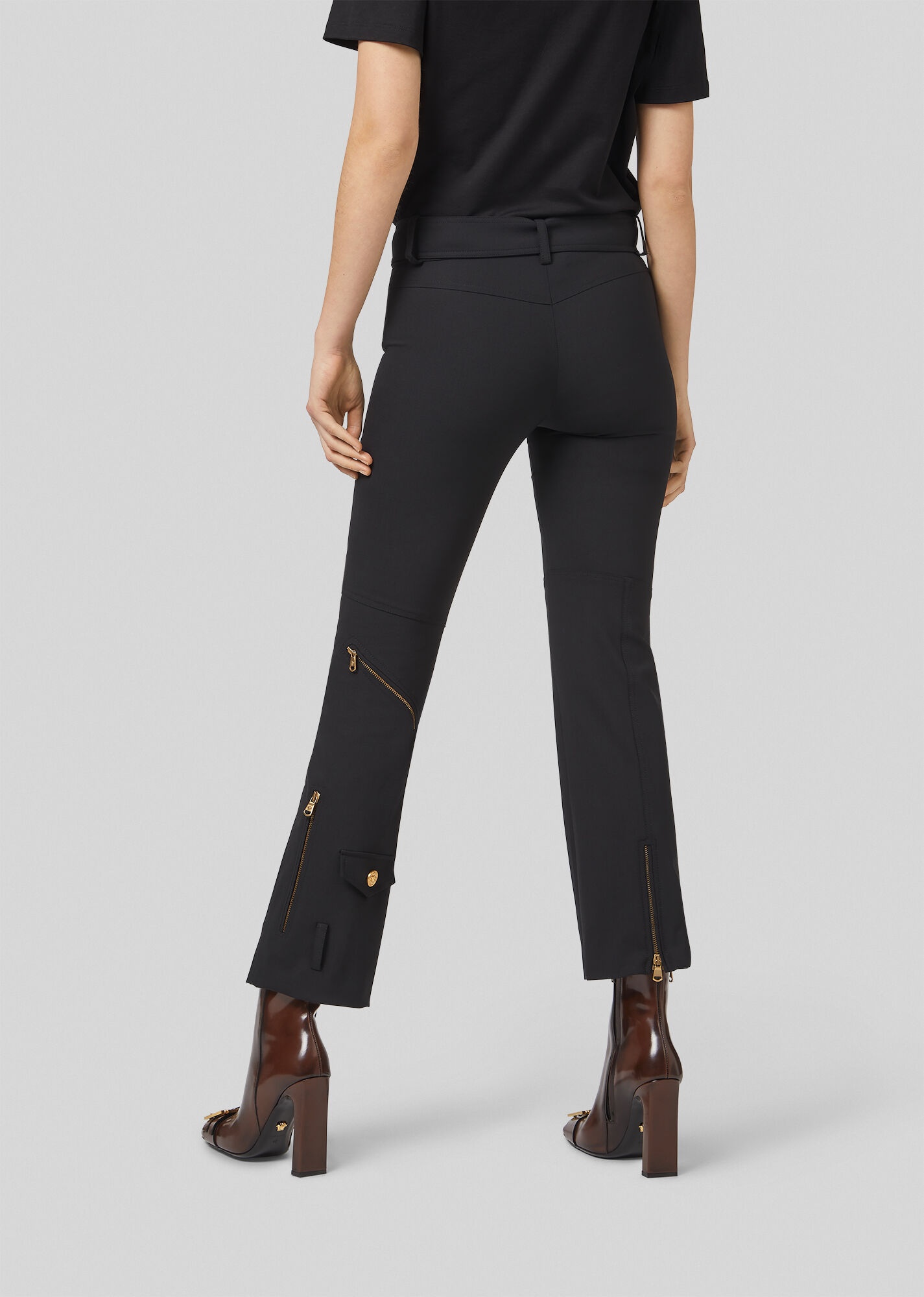 Zip Accent Wool Trousers - 3