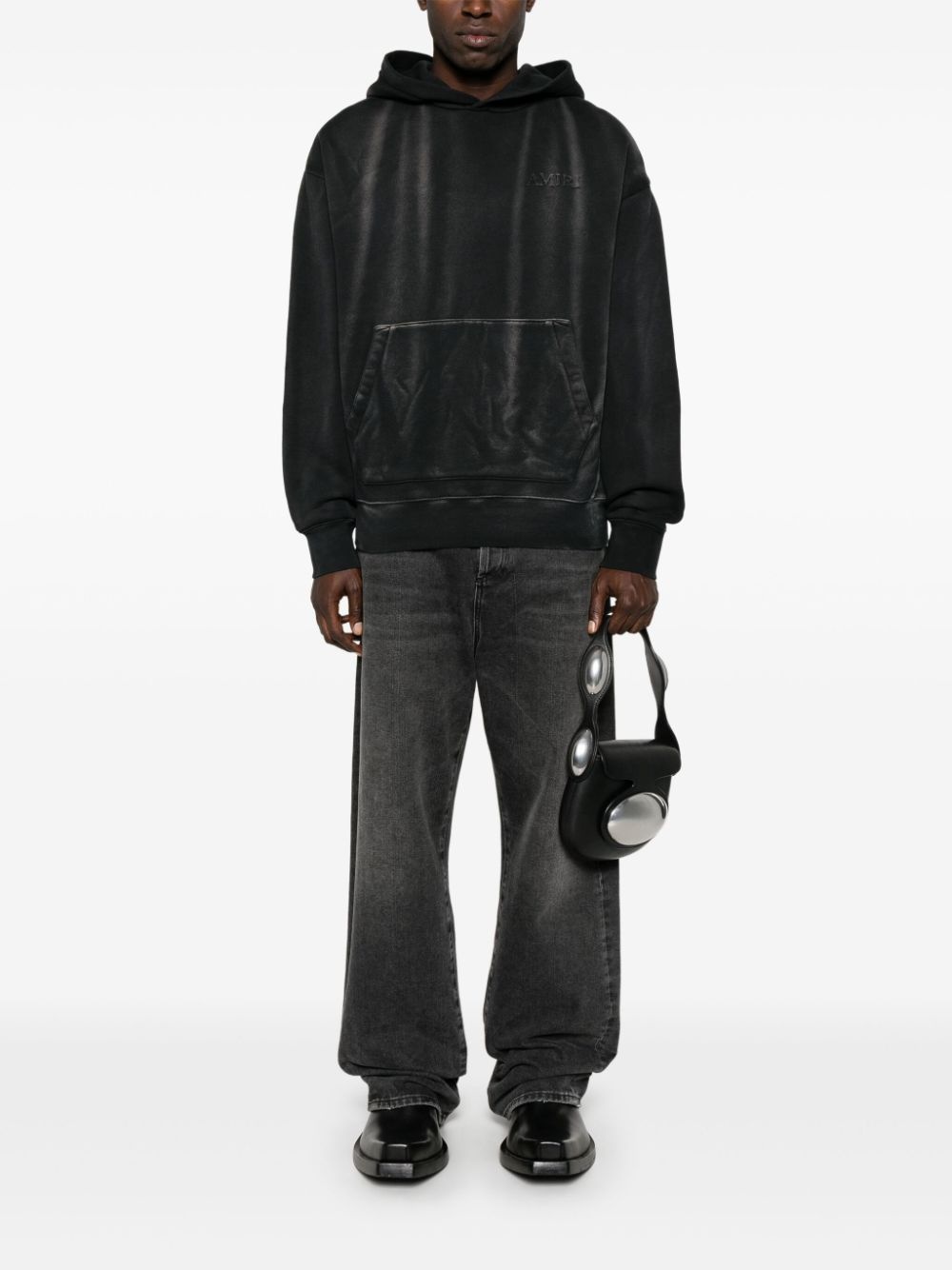 faded-effect hoodie - 2