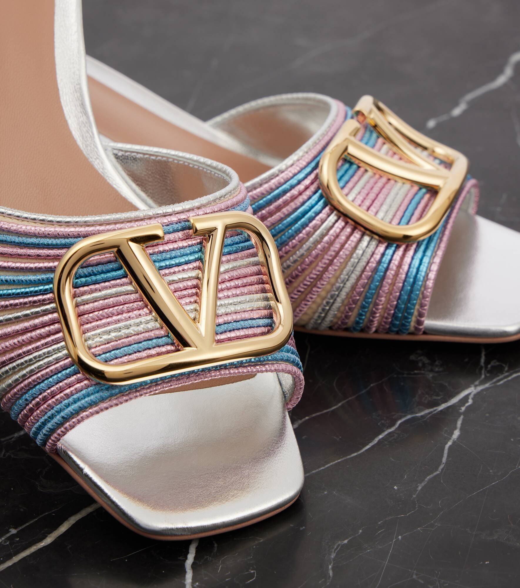 VLogo Signature crochet mules - 5