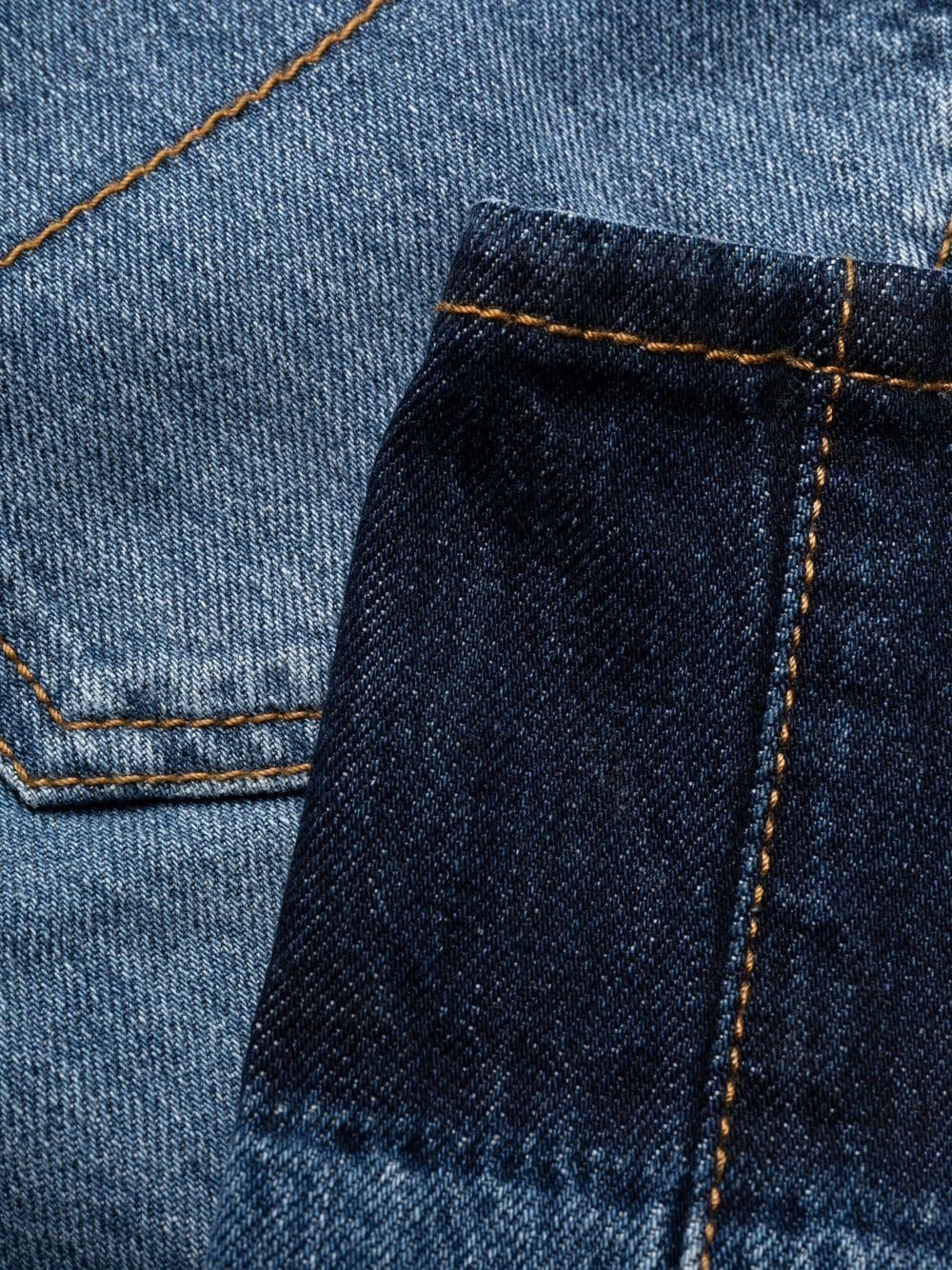 two-tone straight-leg jeans - 7