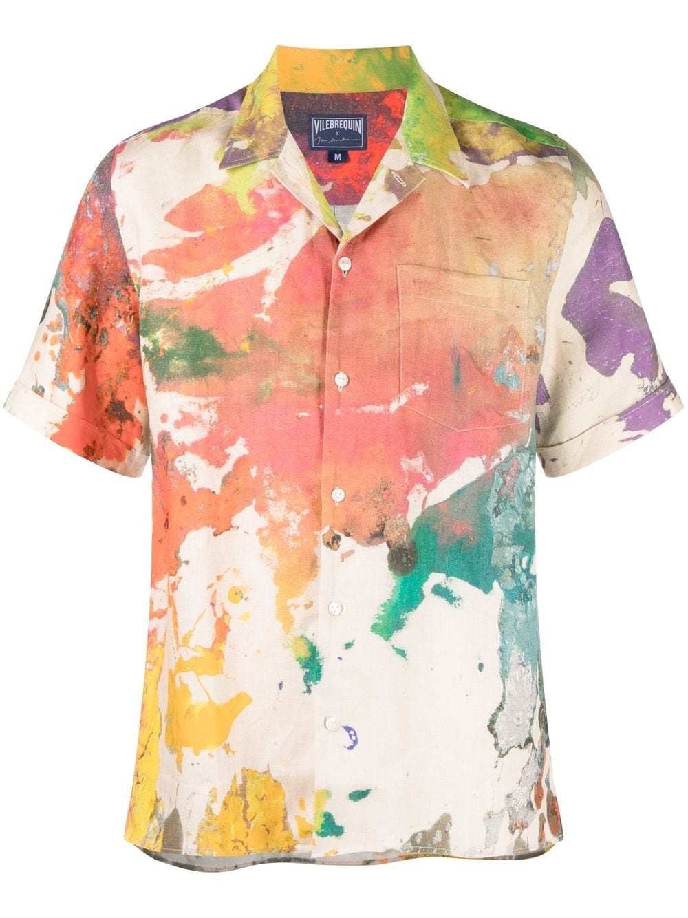 x Smiley graphic-print linen shirt - 1