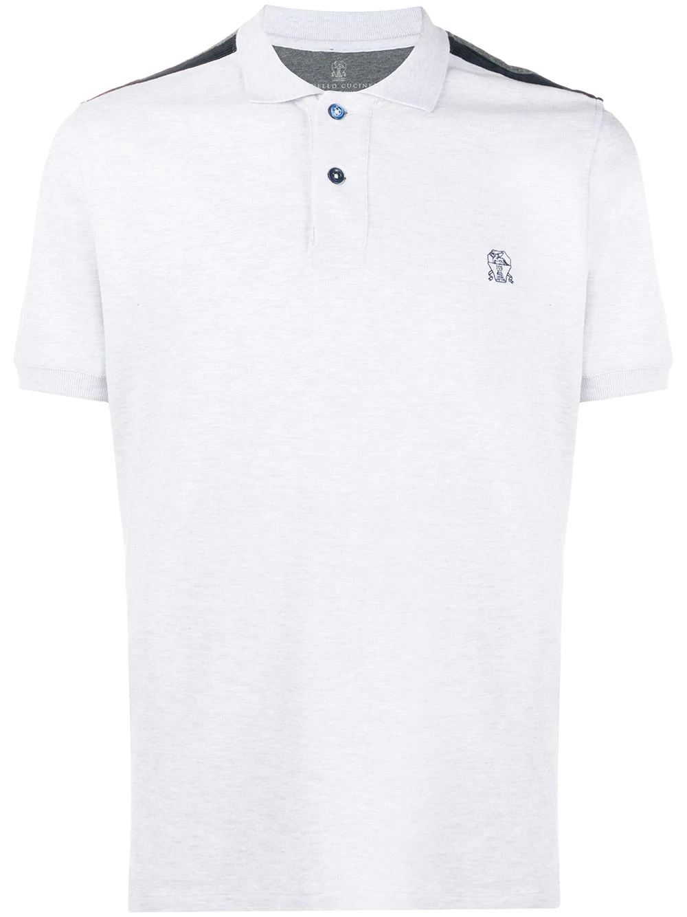 embroidered logo polo shirt - 1