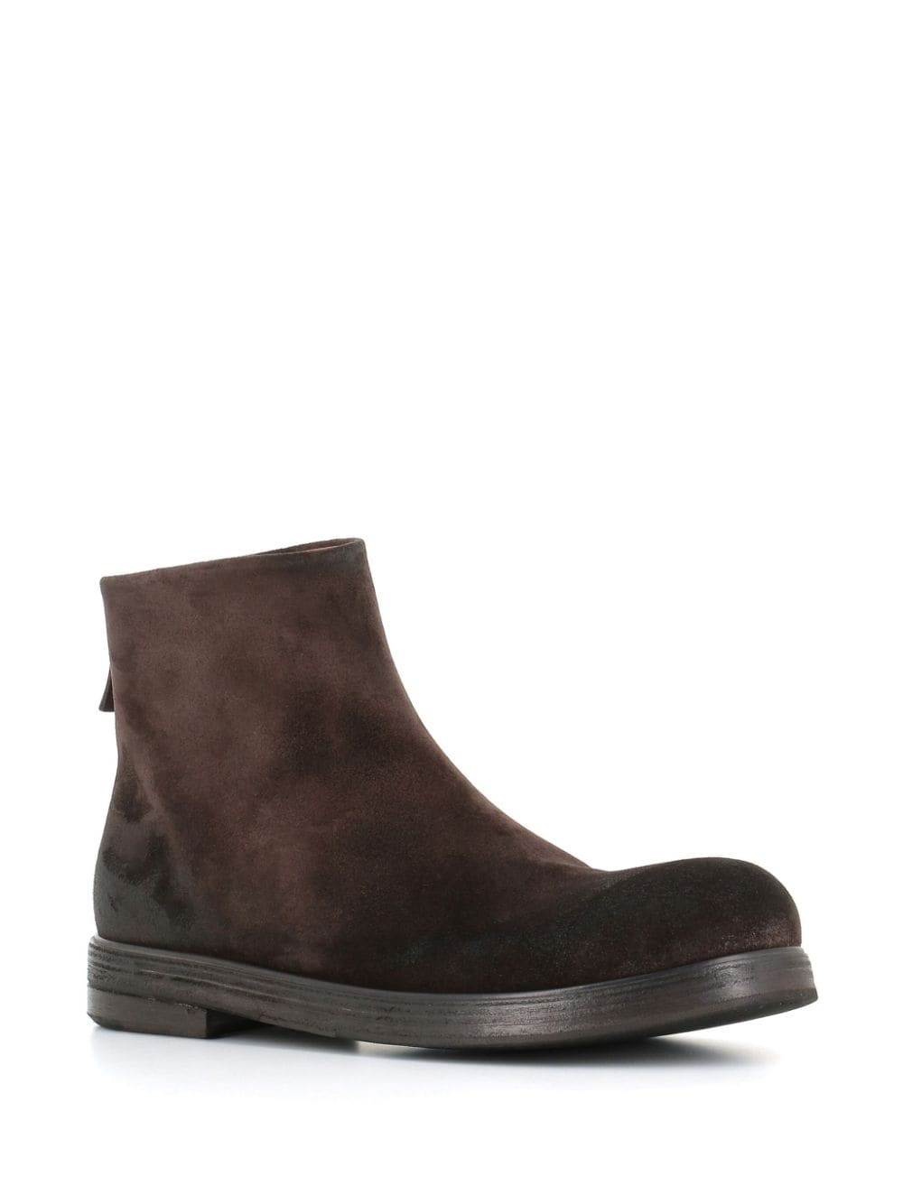 round-toe leather boots - 2