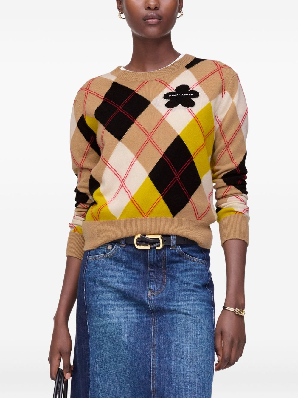 flower-embellished sweater - 4