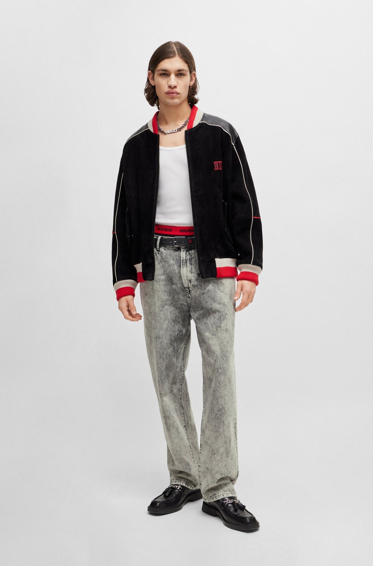 RELAXED-FIT BOMBER JACKET WITH SPORTY LOGOS - 3