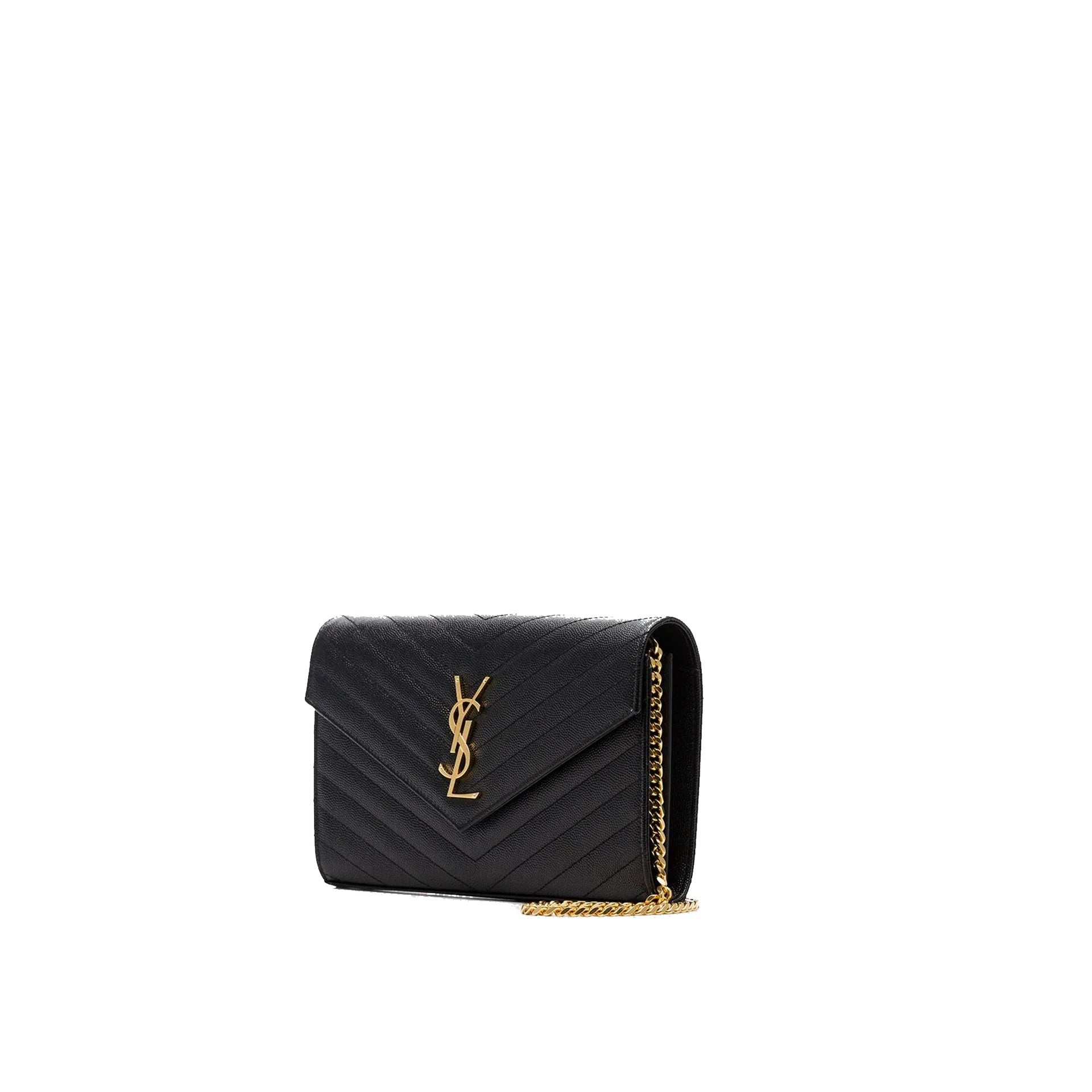 Classic Cassandre Monogram Chain Wallet in Grain de Poudre - 3