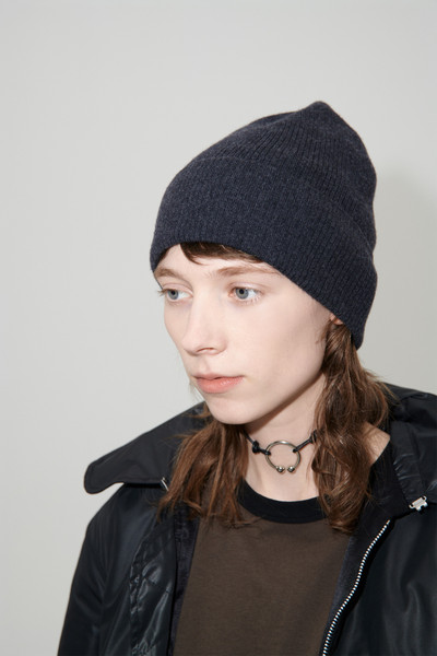 Our Legacy Knit Hat Anthracite Melange Wool outlook