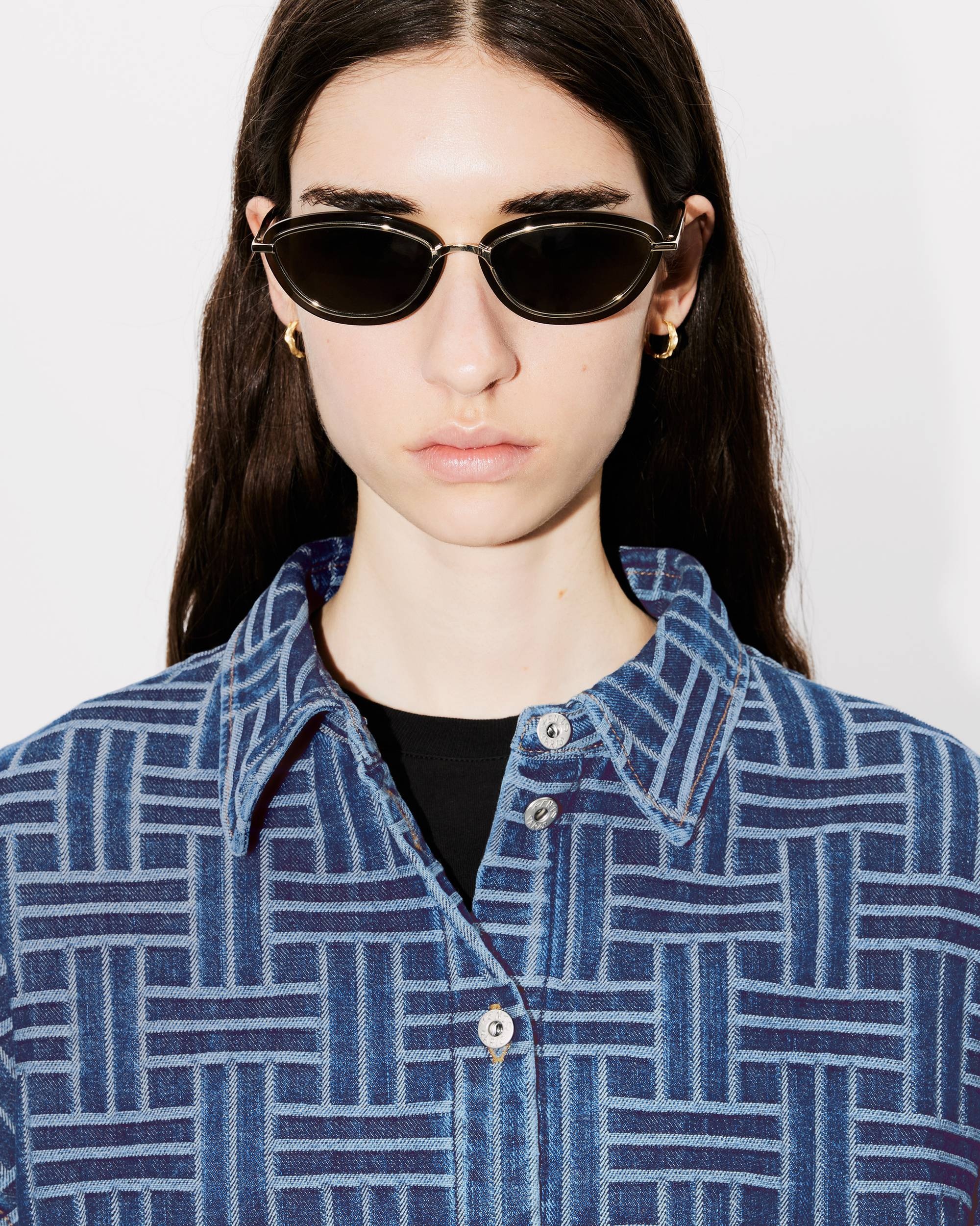 'KENZO Weave' loose shirt in japanese denim - 6