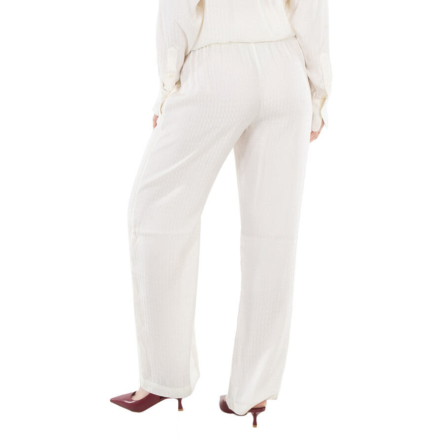 Victoria Beckham Monogram-Jacquard Wide-Leg Trousers - 5