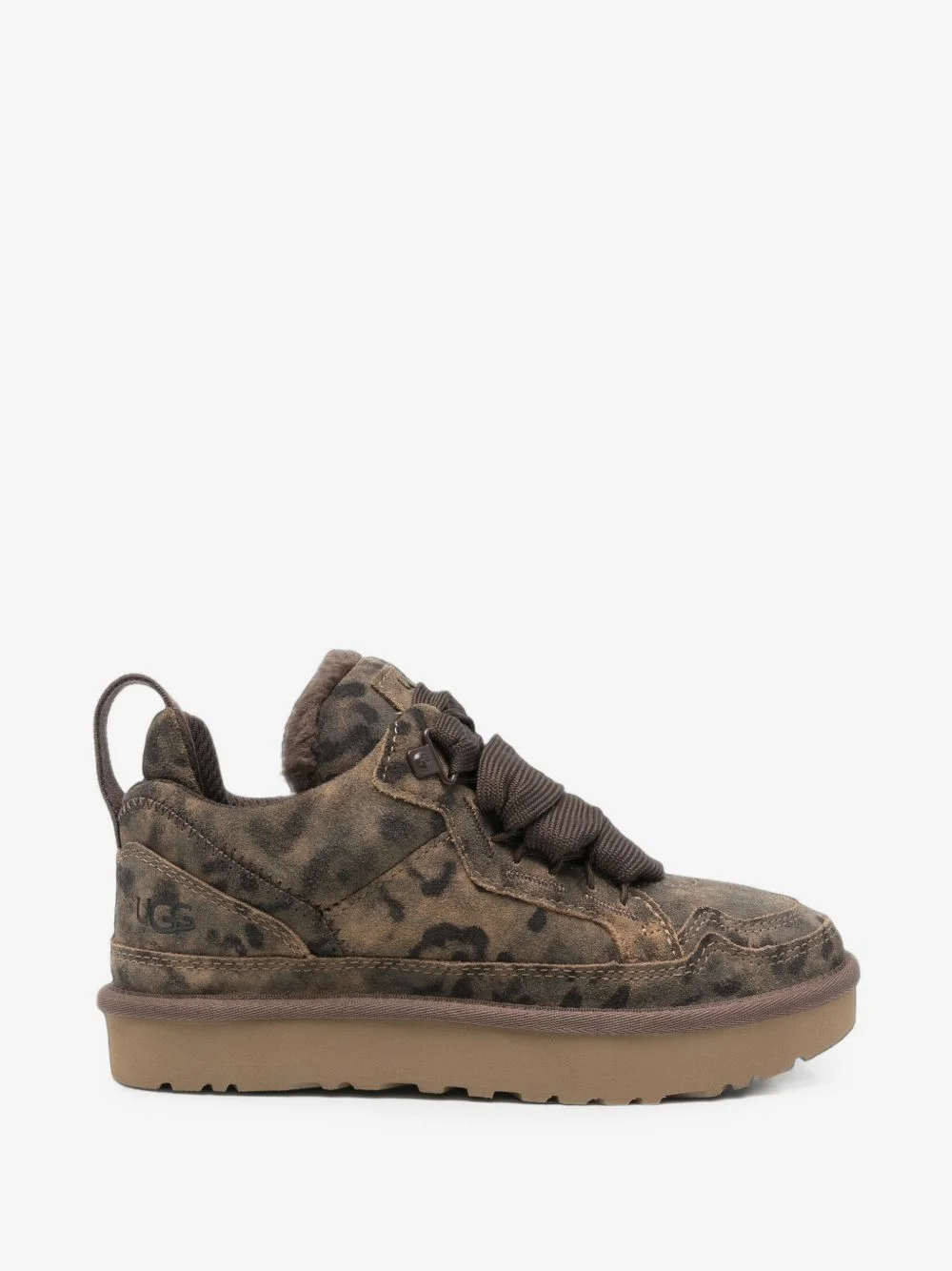 leopard-print platform sneakers - 1