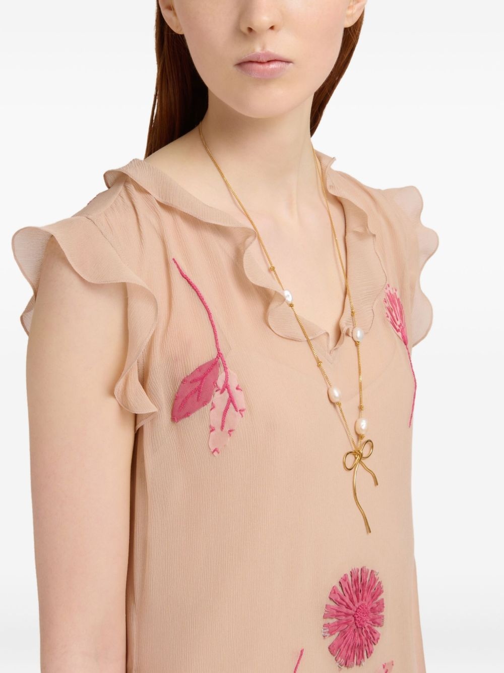 pearl-embellished necklace - 2