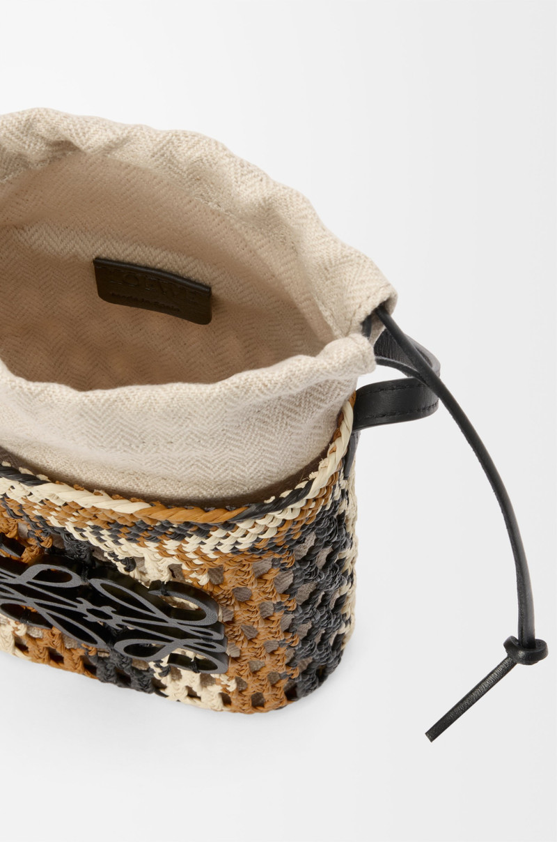 Square pocket in iraca palm and calfskin 5