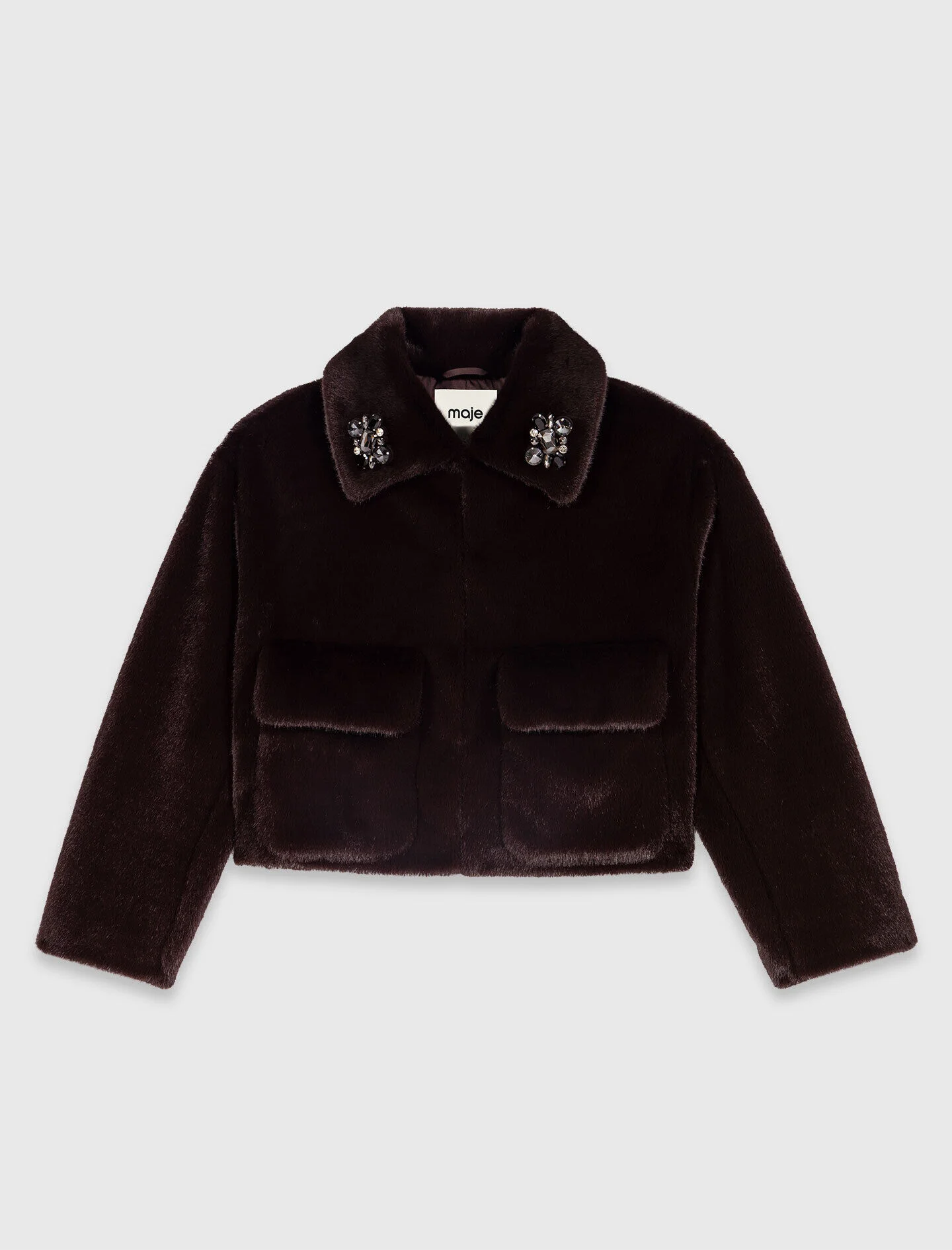 Short faux fur jacket - 1