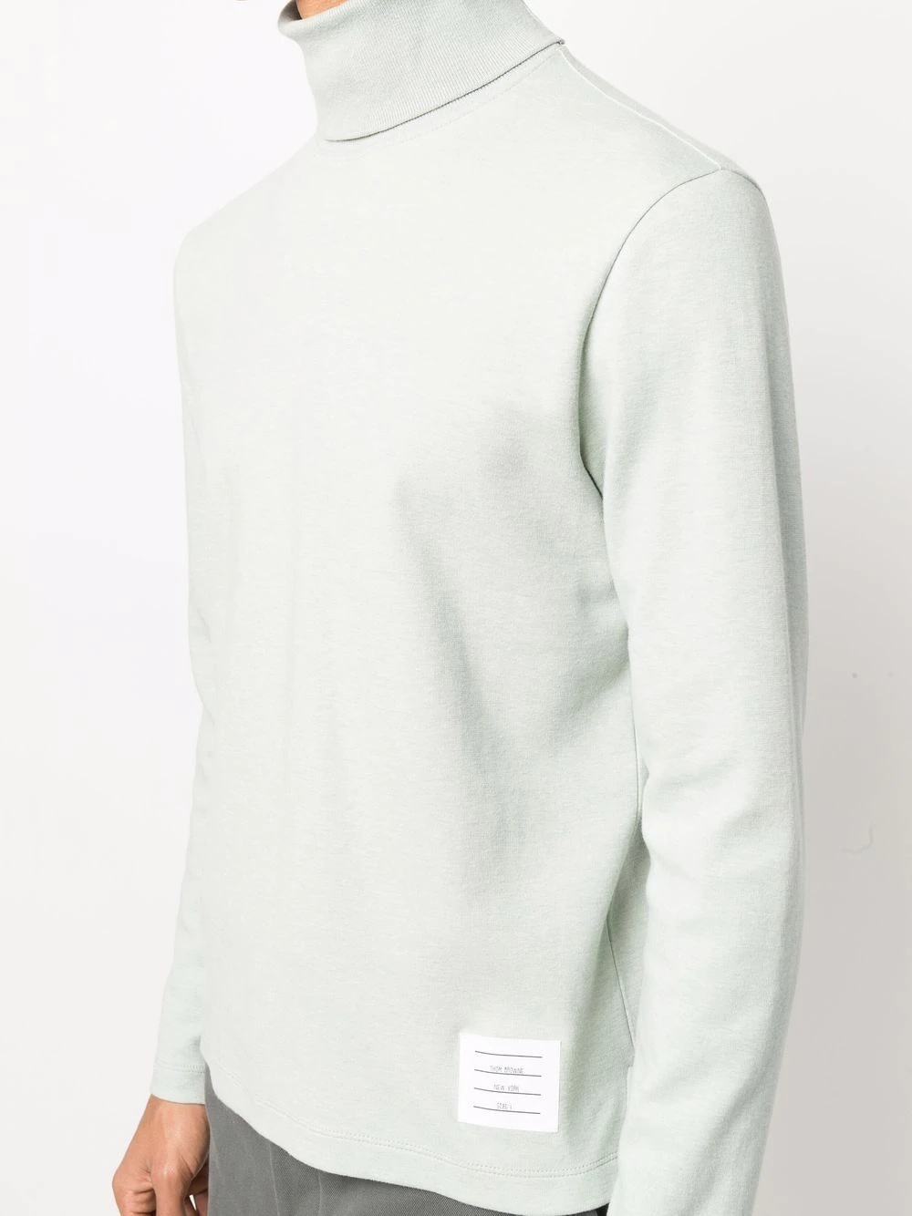 name-tag roll-neck sweatshirt - 5