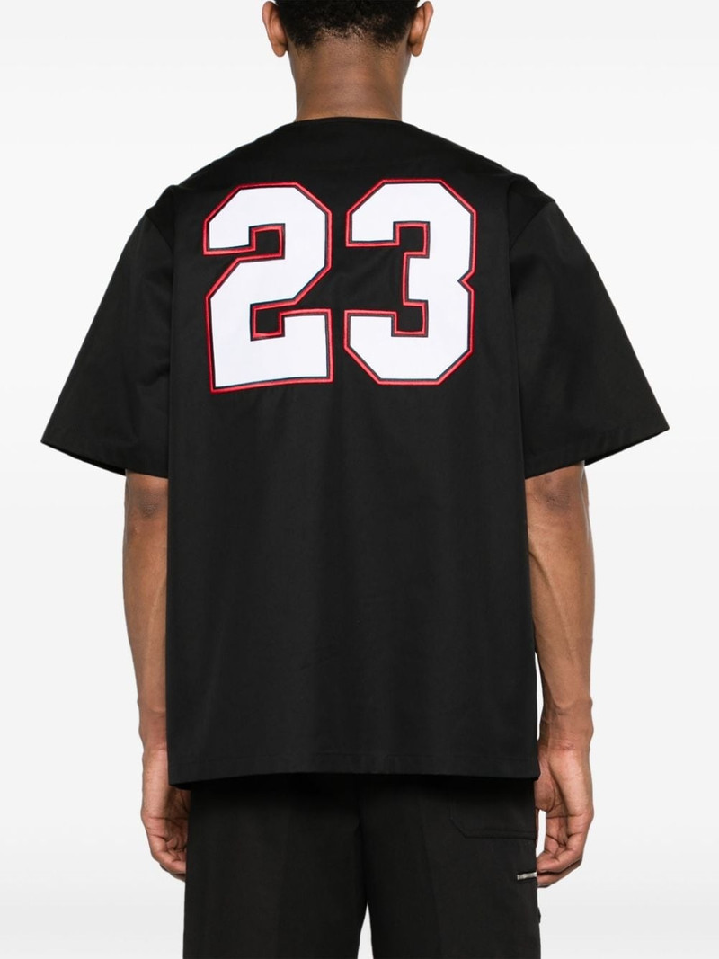 logo-embroidered cotton shirt 4