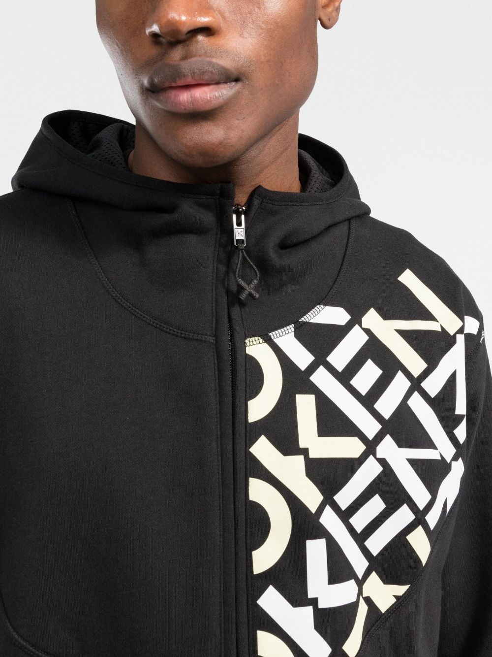 logo-print zip-up hoodie - 5