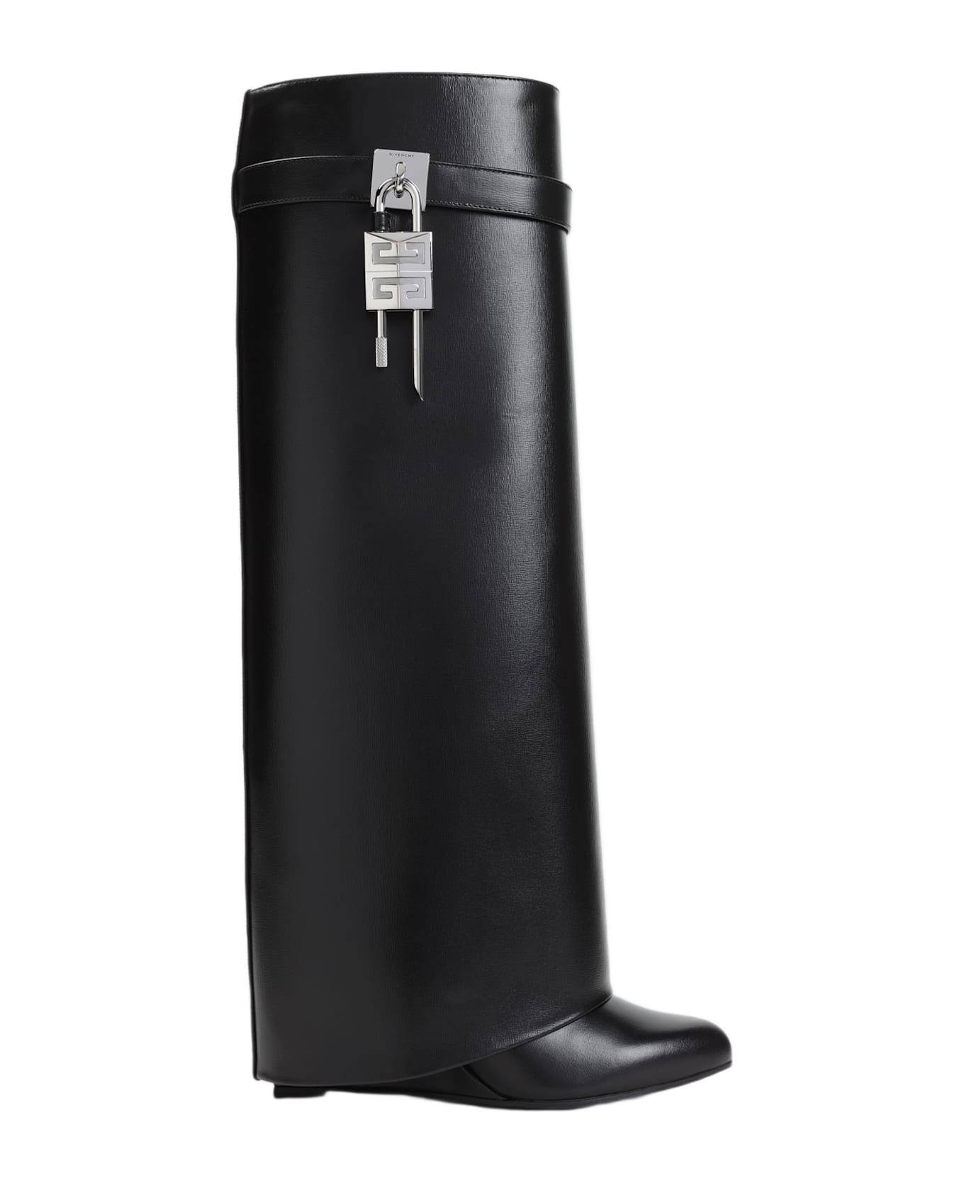 Shark Lock Leather Boots - 1
