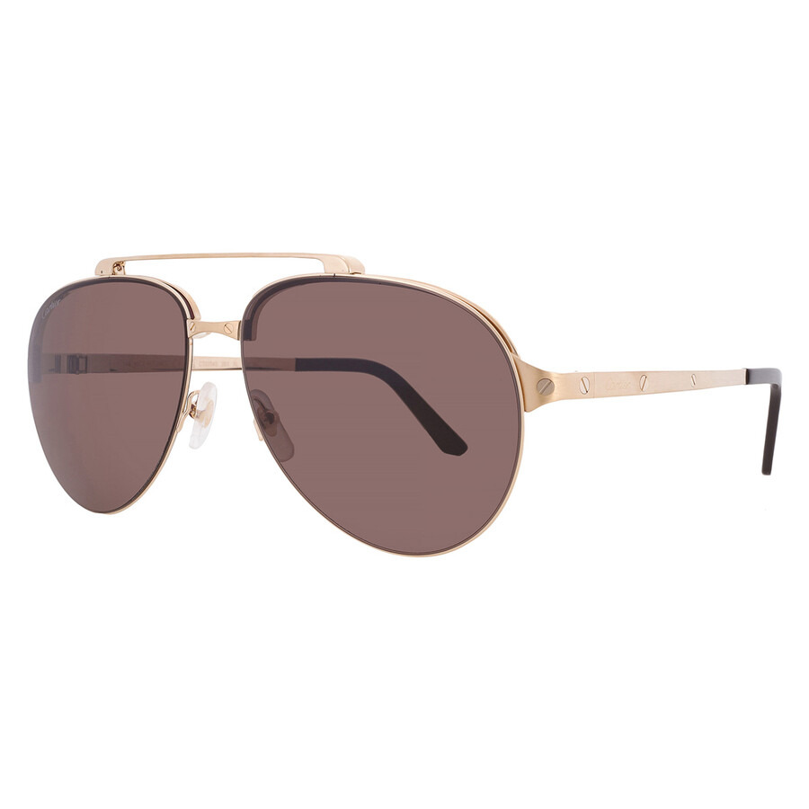 Cartier Santos de Cartier Grey Pilot Men's Sunglasses CT0354S 001 61 - 2