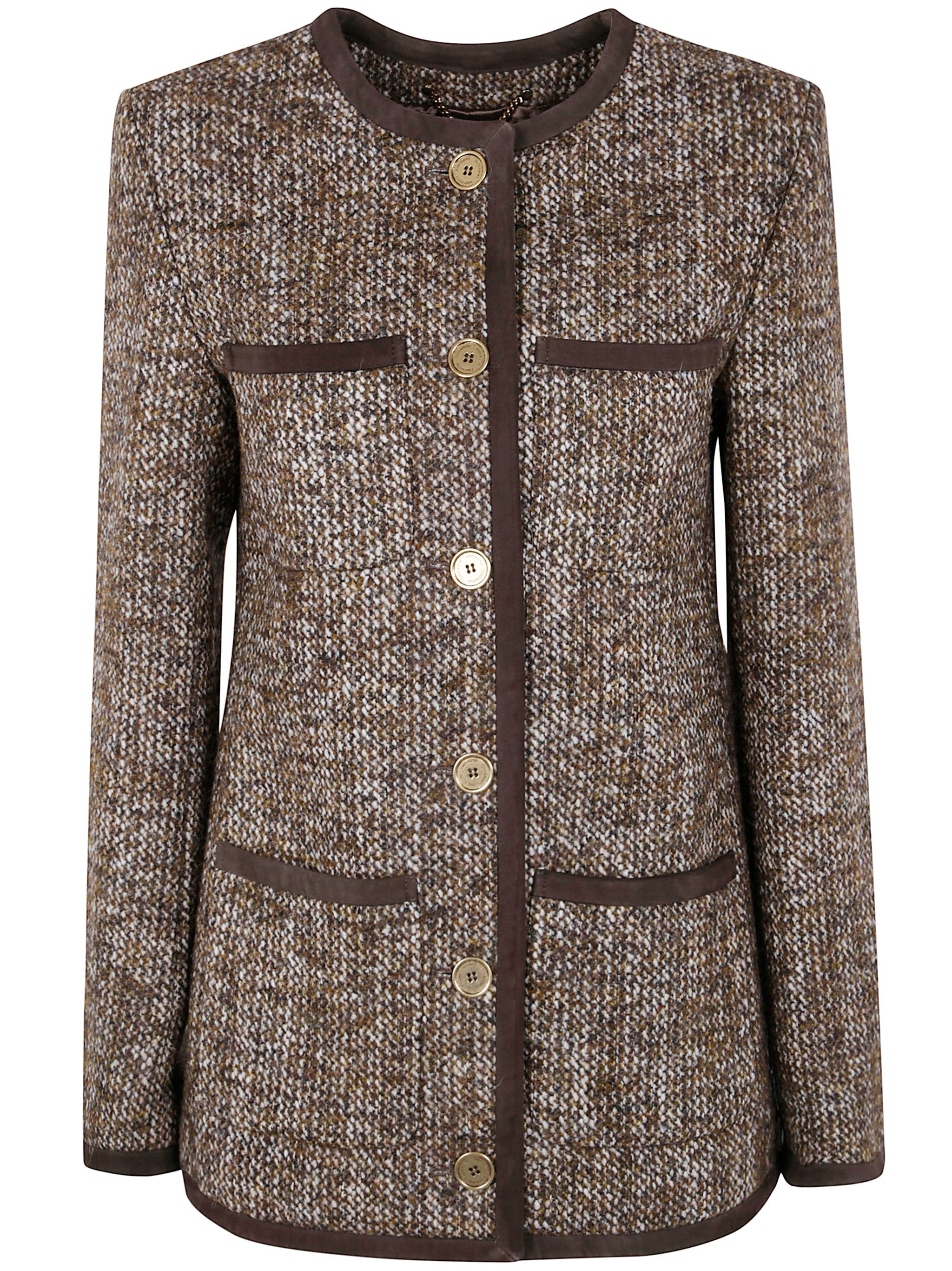 Golden Goose Women "Journey W`S" Long Boxy Jacket W Patch Pockets And Leather Details - 6