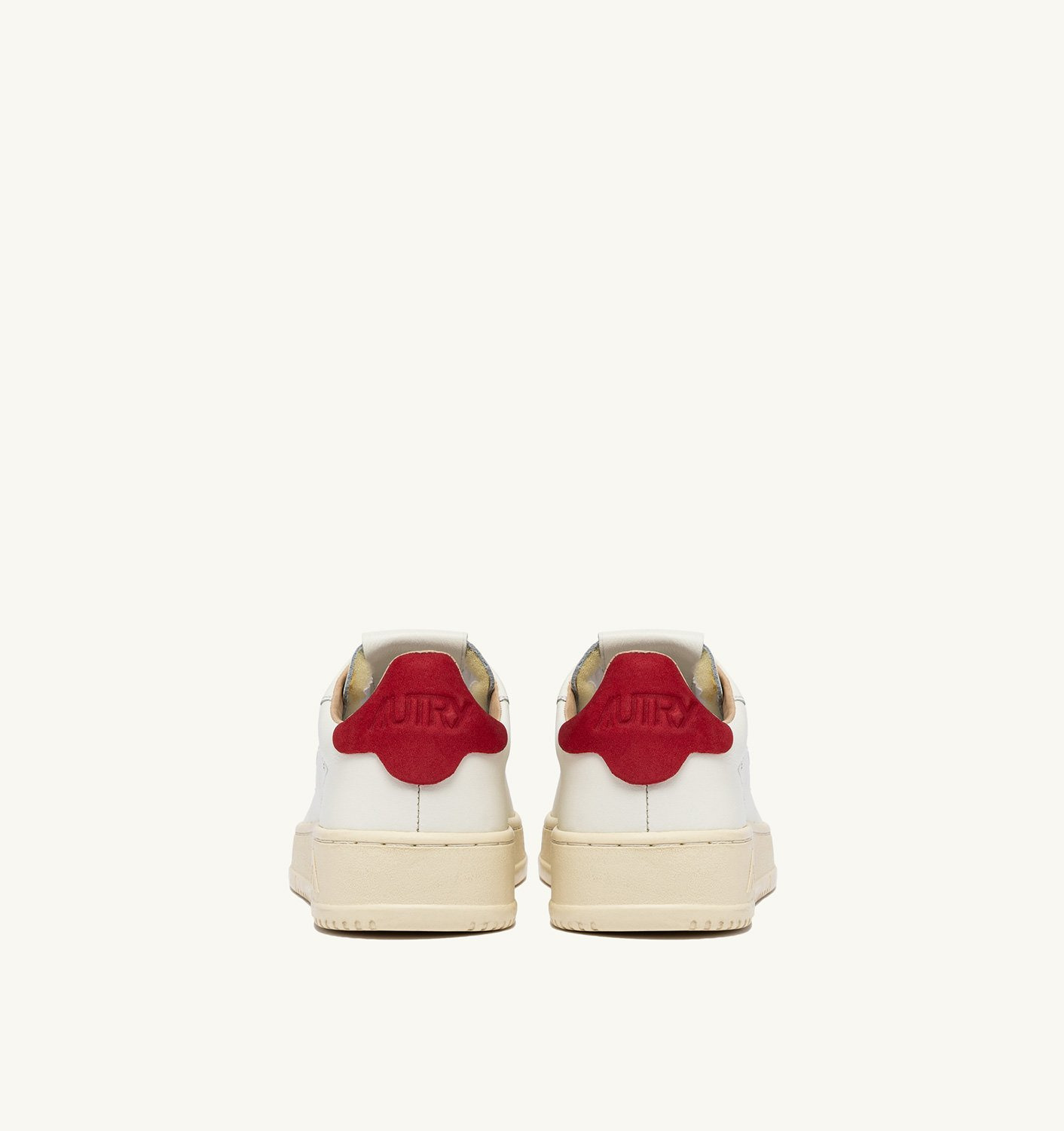 DALLAS LOW SNEAKERS IN WHITE AND RED LEATHER - 3