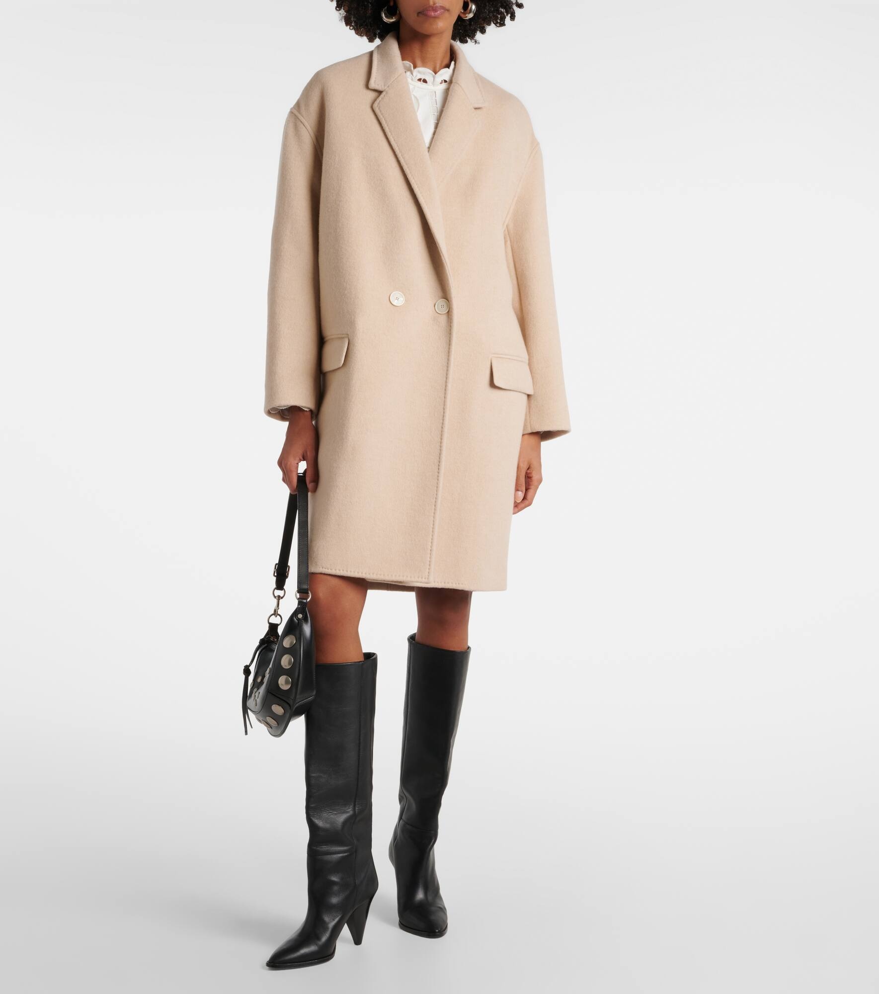 Efegozi wool, cashmere and silk coat - 7