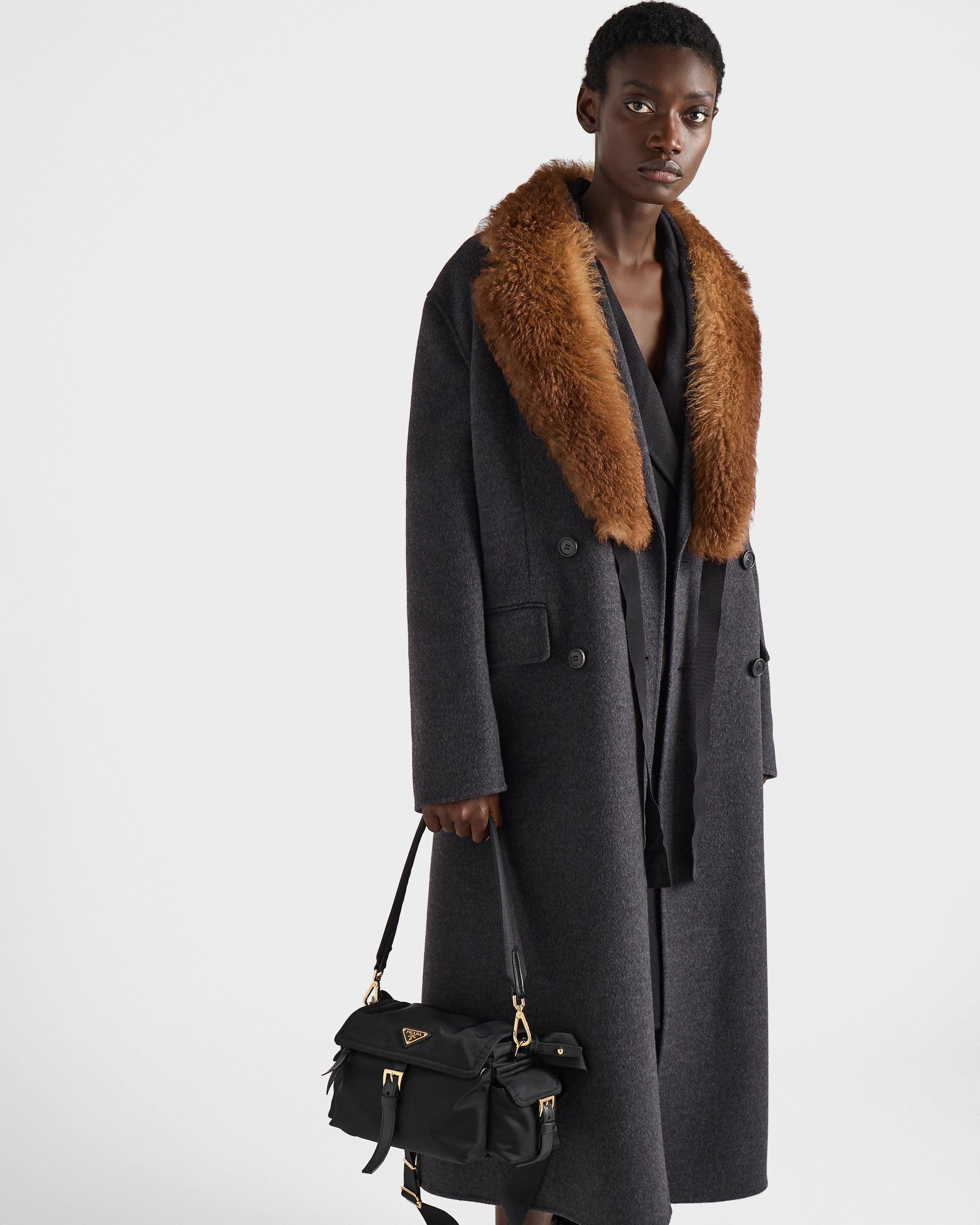 Double-breasted double cashwool coat - 3