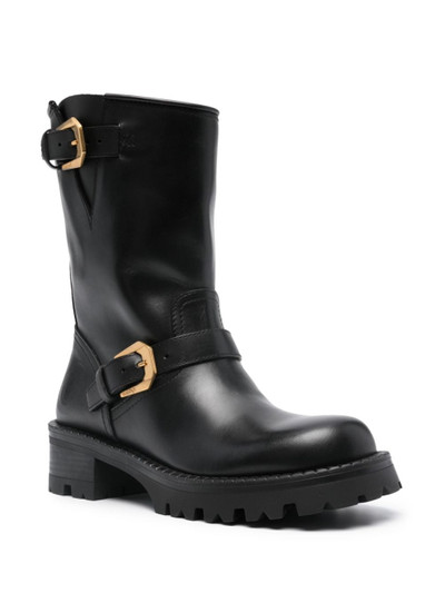 VERSACE Medusa-embossed leather boots outlook
