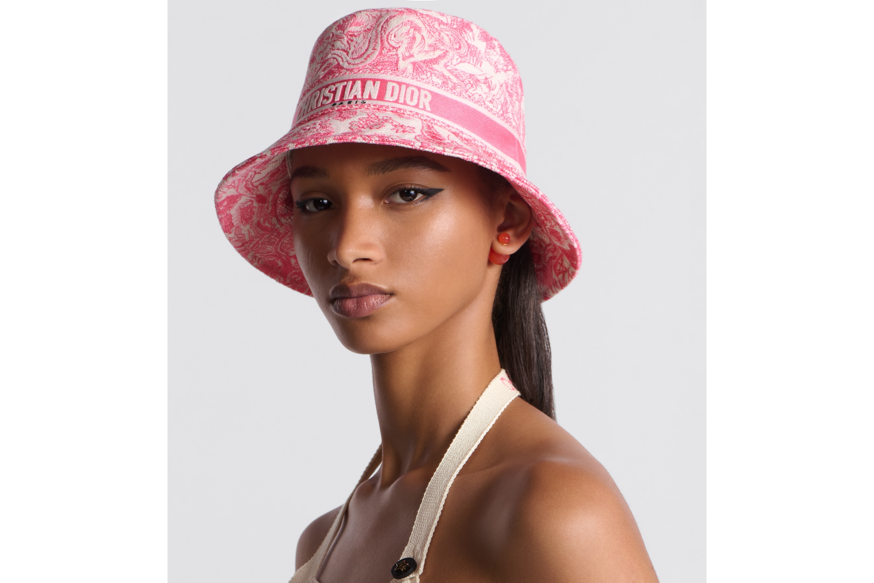 Dior pink bucket hat online