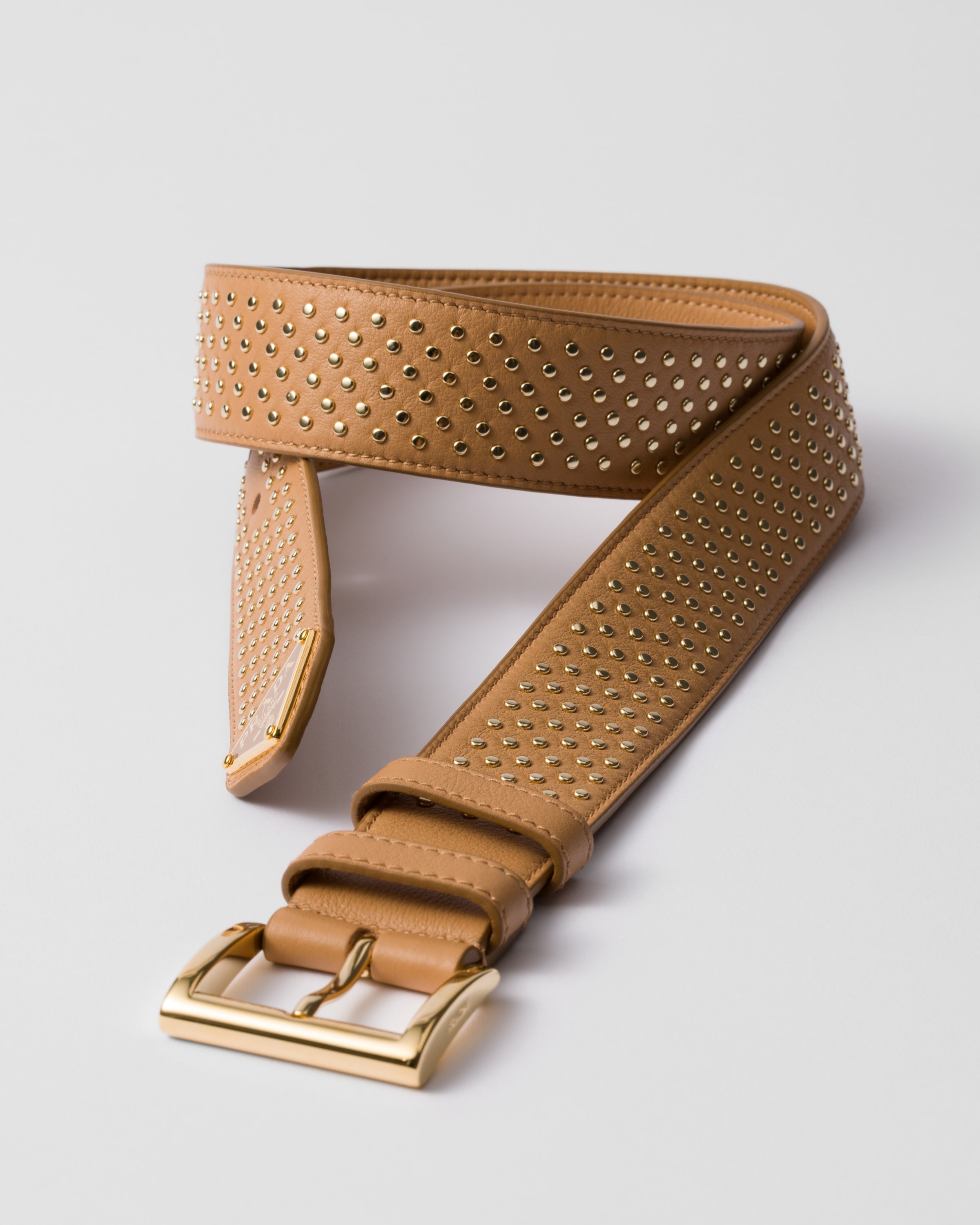 Leather belt with studs - 2