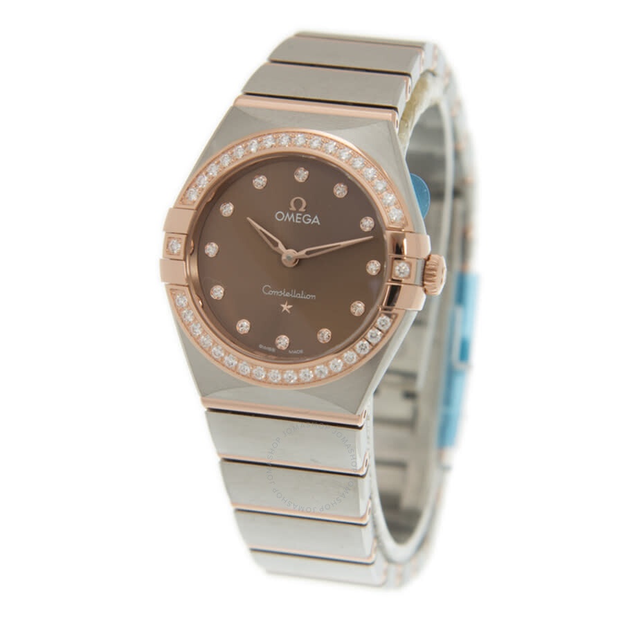 Omega Constellation Manhattan Quartz Diamond Brown Dial Ladies Watch 131.25.28.60.63.001 - 4